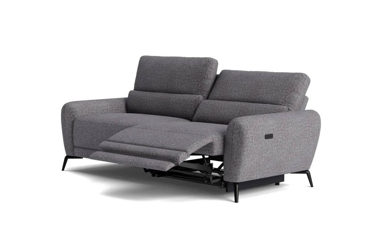 Jasmine Large 3 Seater Power Recliner Fabric Sofa, Monique Steel - Image 5