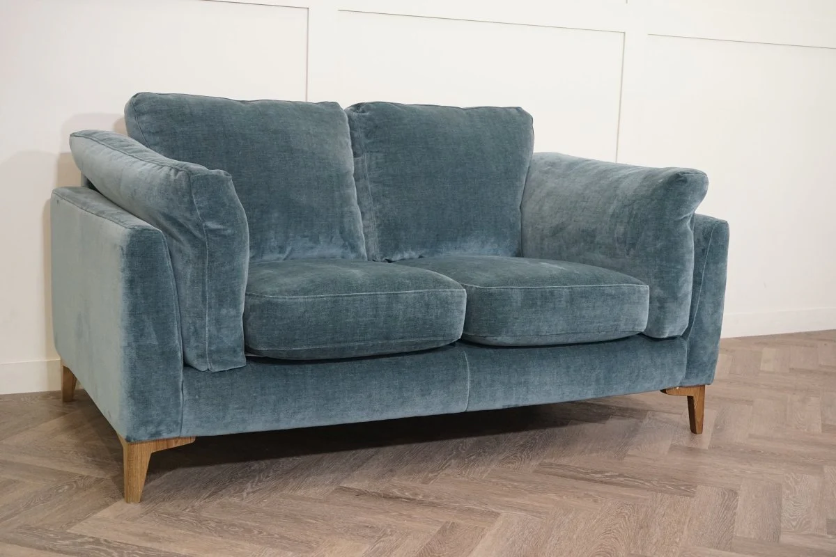 Jura Medium 2 Seater Sofa, Easy Clean Chenille Teal - Image 3