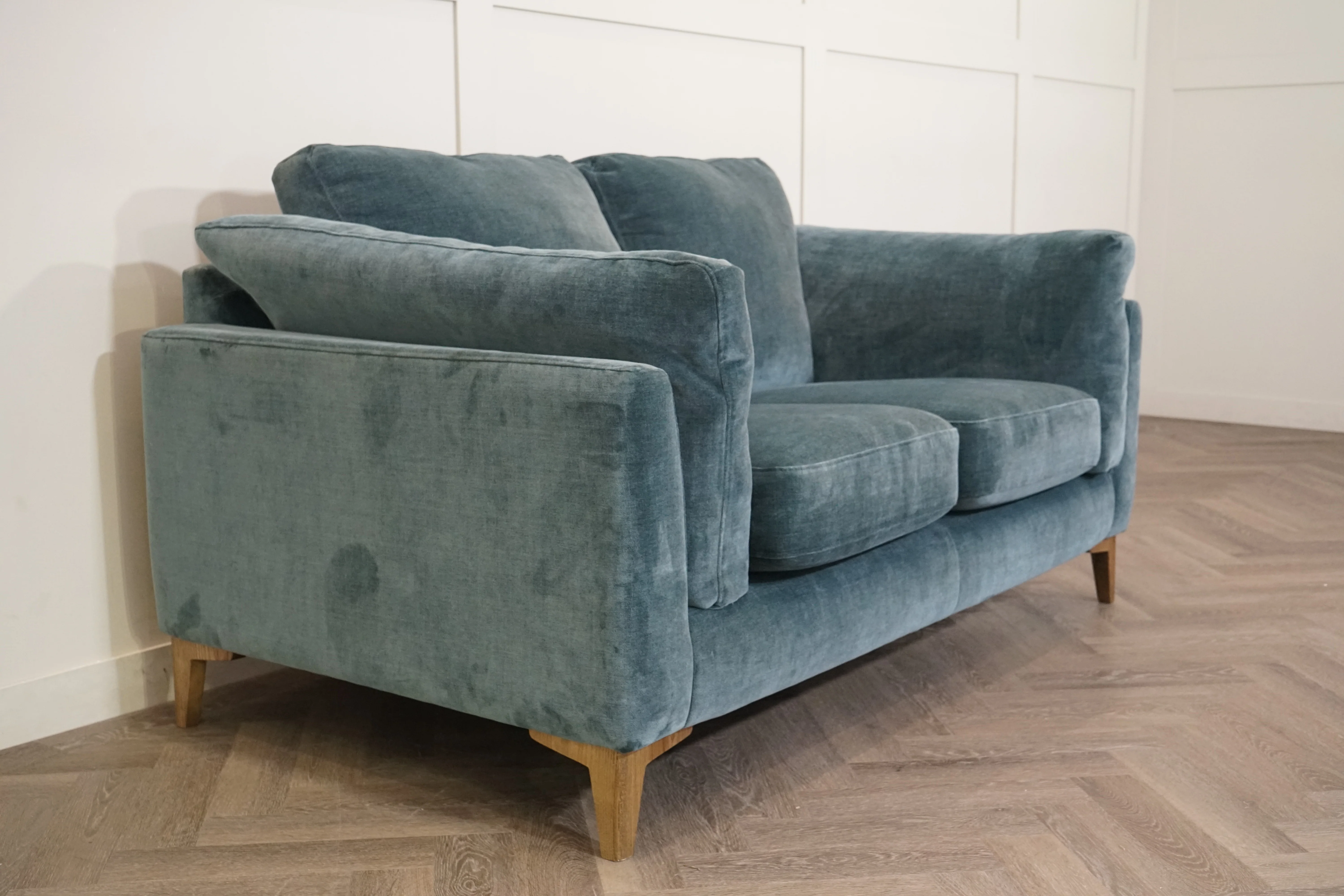 Jura Medium 2 Seater Sofa, Easy Clean Chenille Teal - Image 7