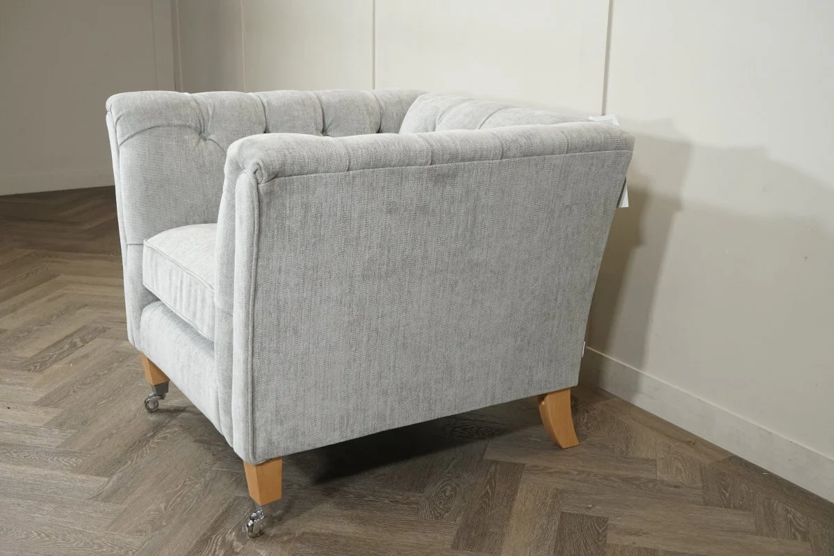 Laura Ashley Chatsworth Armchair, Orla Pale Steel - Image 7