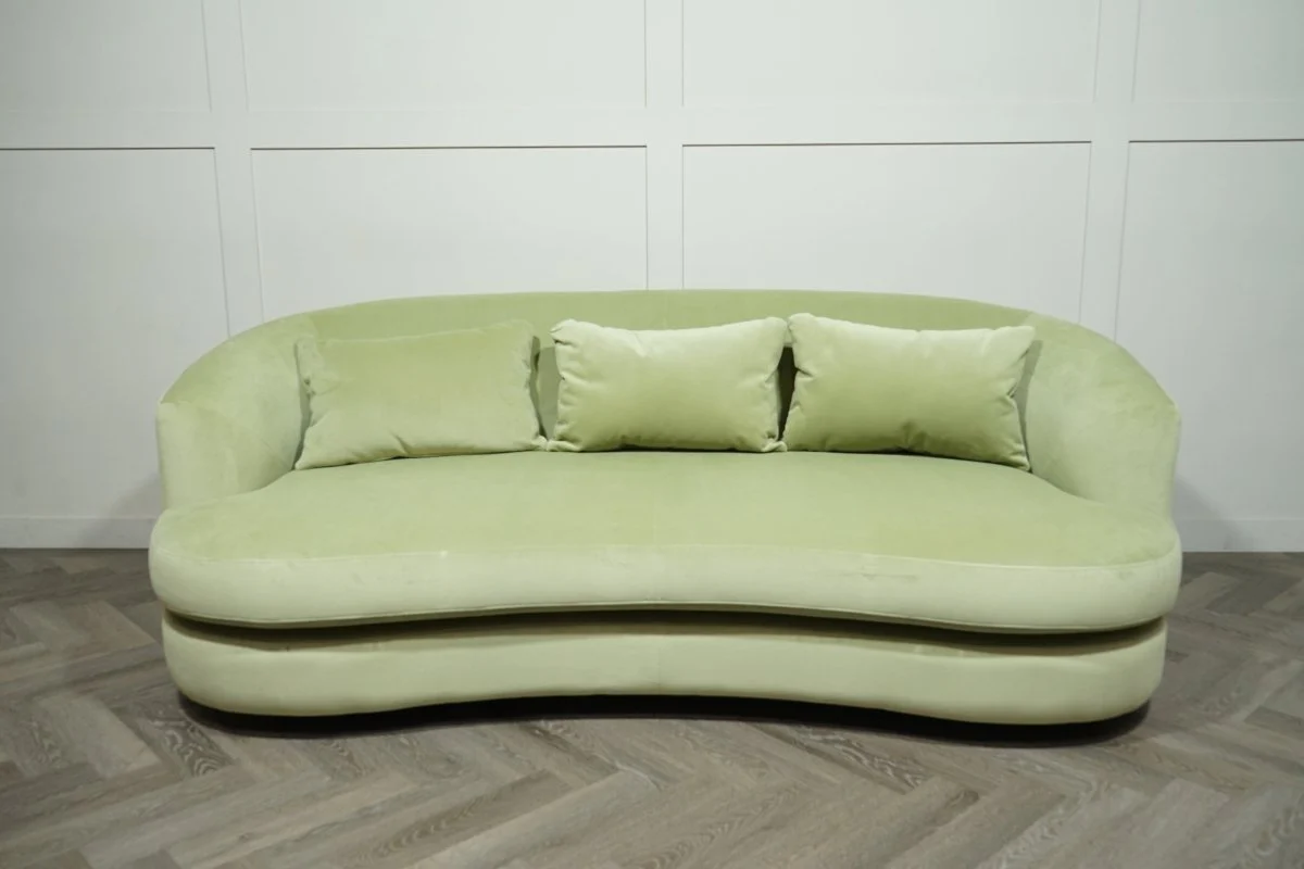 Lozenge Large 3 Seater Sofa, Velvet Pistachio - Image 9