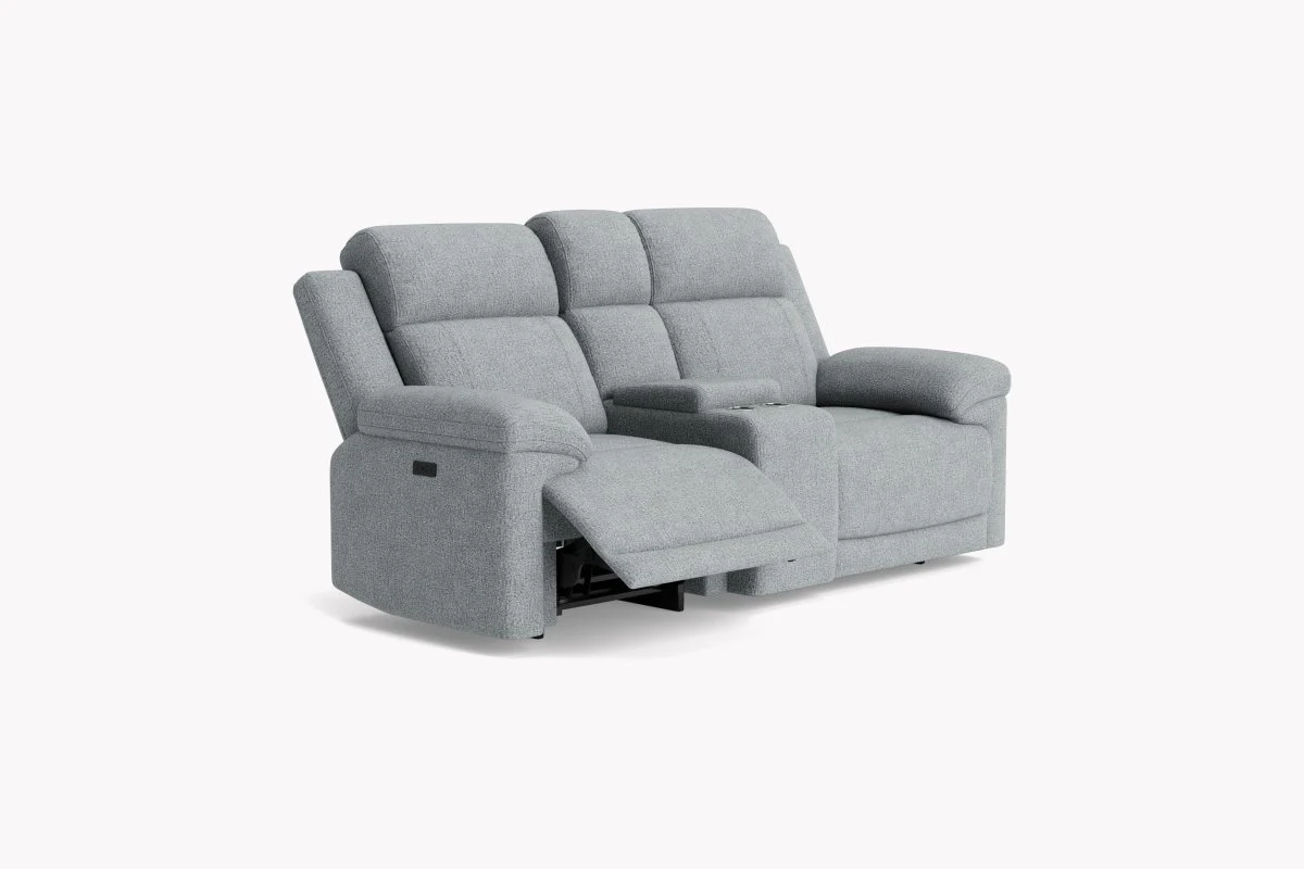 Lucius 2 Seater Power Recliner Sofa, Vespa Grey - Image 5
