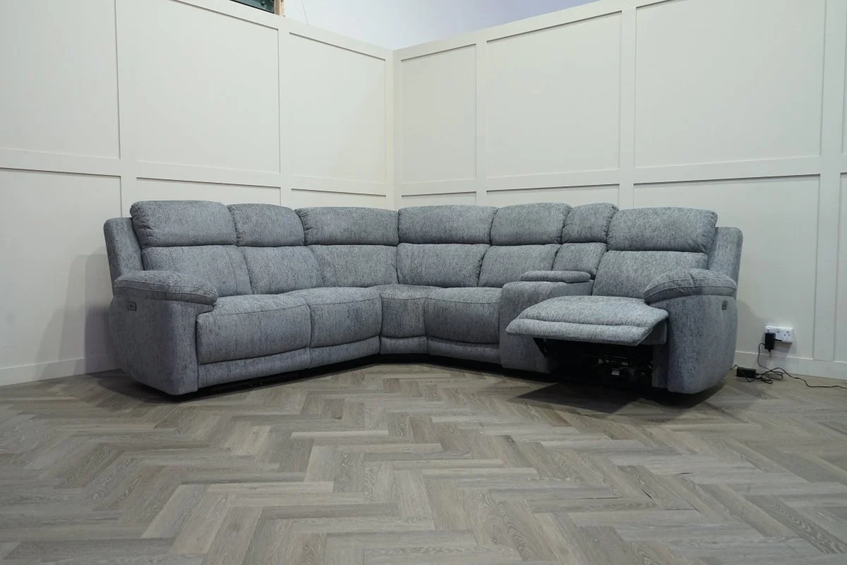 Lucius Power Reclining Modular Corner Sofa, Vespa Grey - Image 11