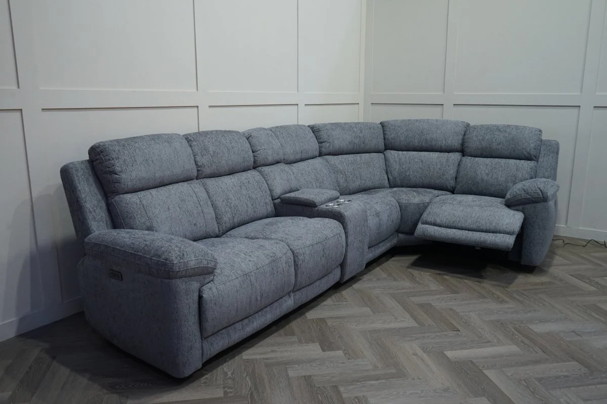 Lucius Power Reclining Modular Corner Sofa, Vespa Grey - Image 12