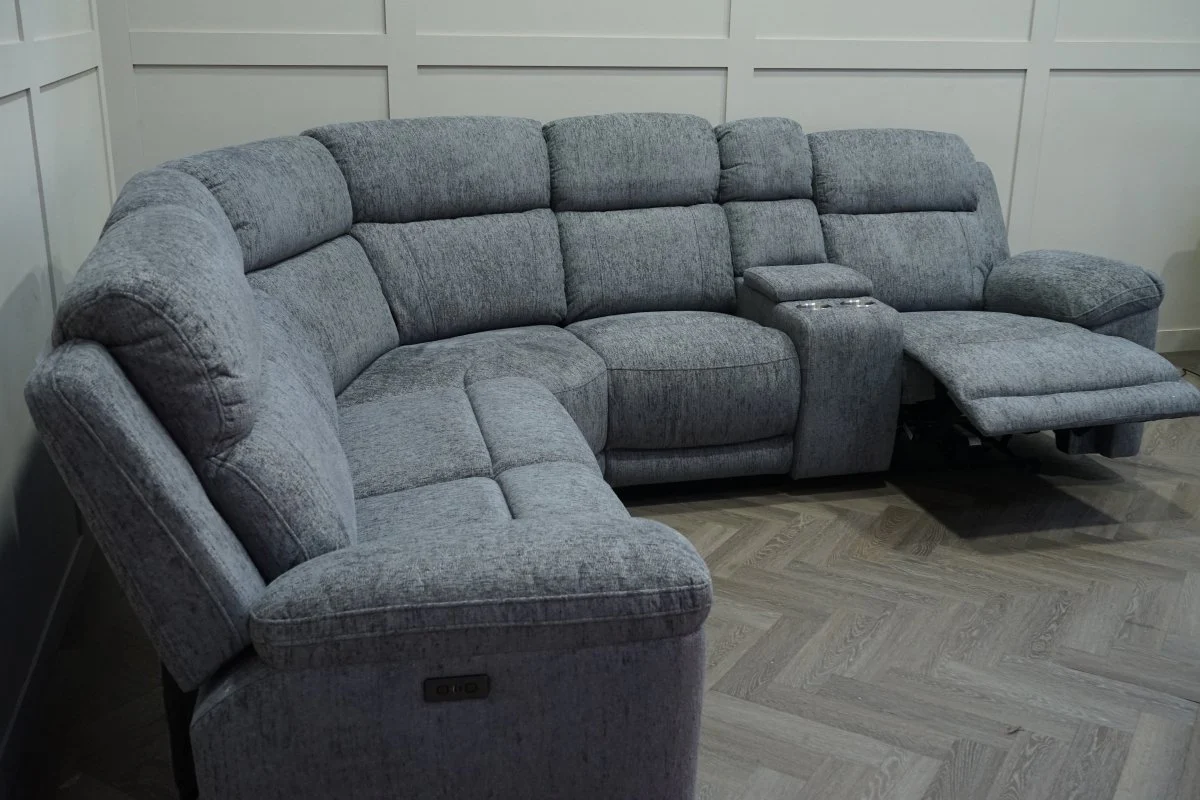 Lucius Power Reclining Modular Corner Sofa, Vespa Grey - Image 4