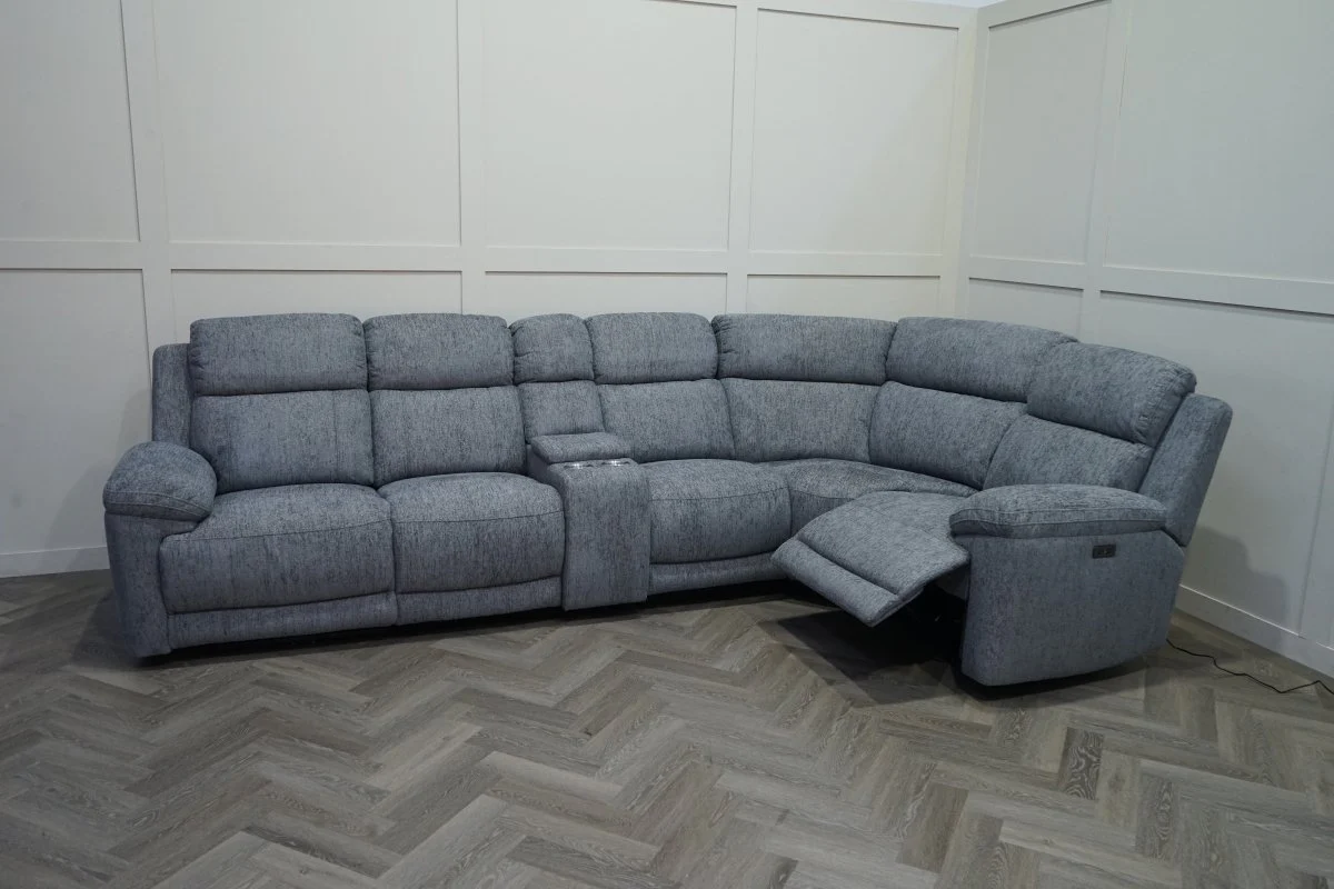 Lucius Power Reclining Modular Corner Sofa, Vespa Grey - Image 6