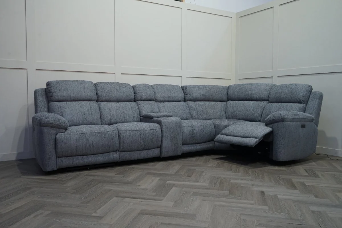 Lucius Power Reclining Modular Corner Sofa, Vespa Grey - Image 8