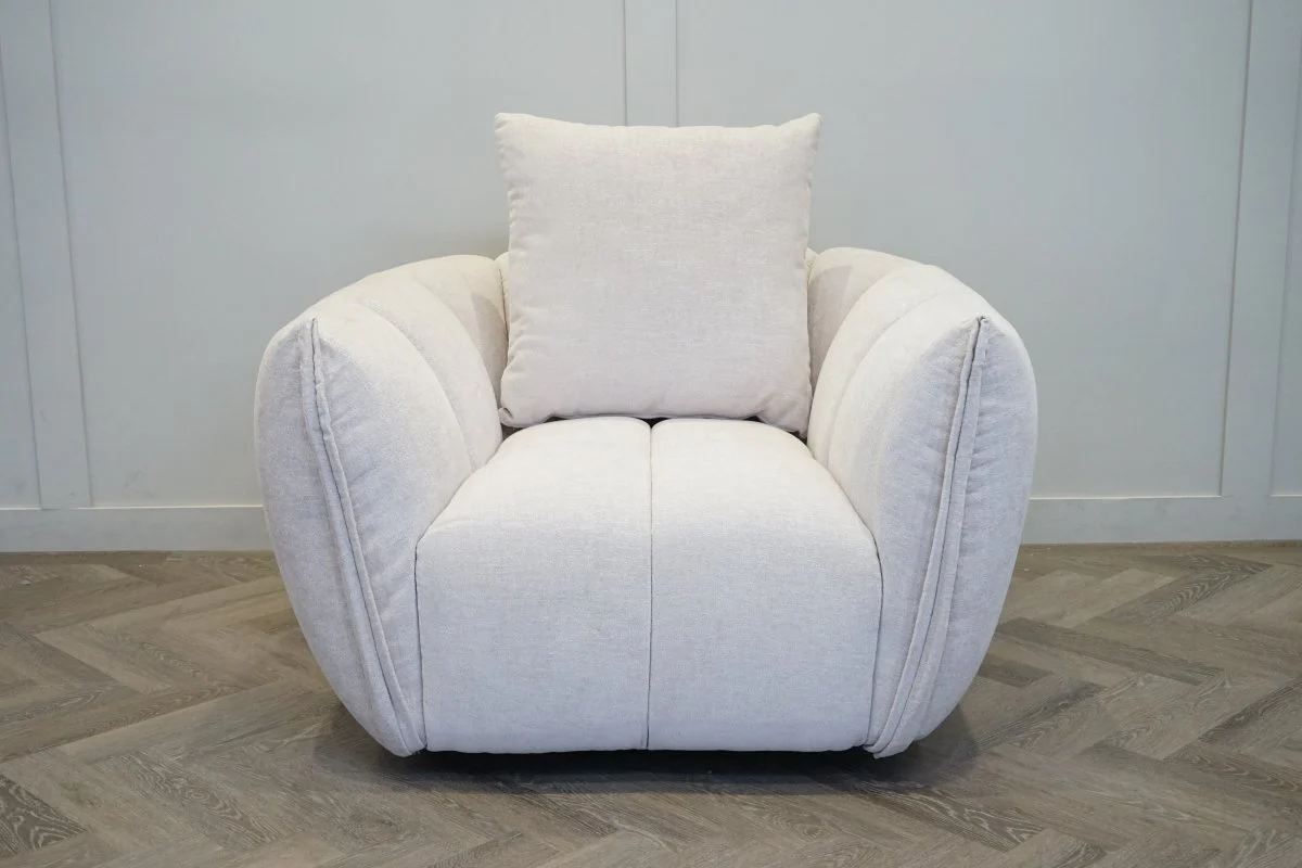 Lunar Swivel Armchair, Sandstone Chenille - Image 5