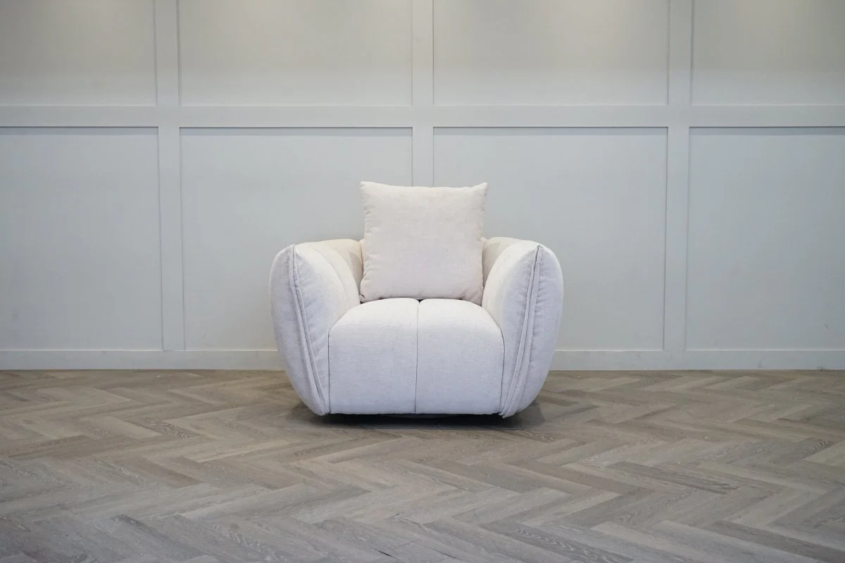 Lunar Swivel Armchair, Sandstone Chenille - Image 7