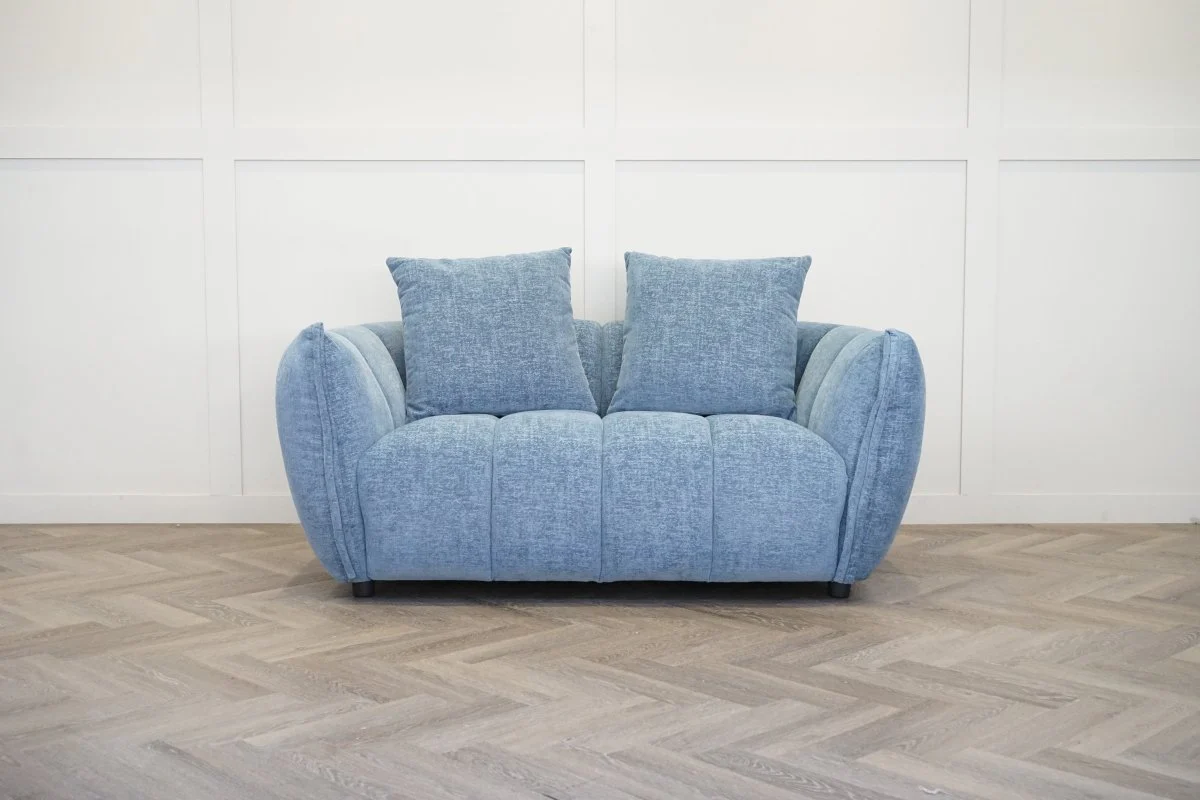 Lunar Medium 2 Seater Sofa, Ocean Blue Chenille - Image 6