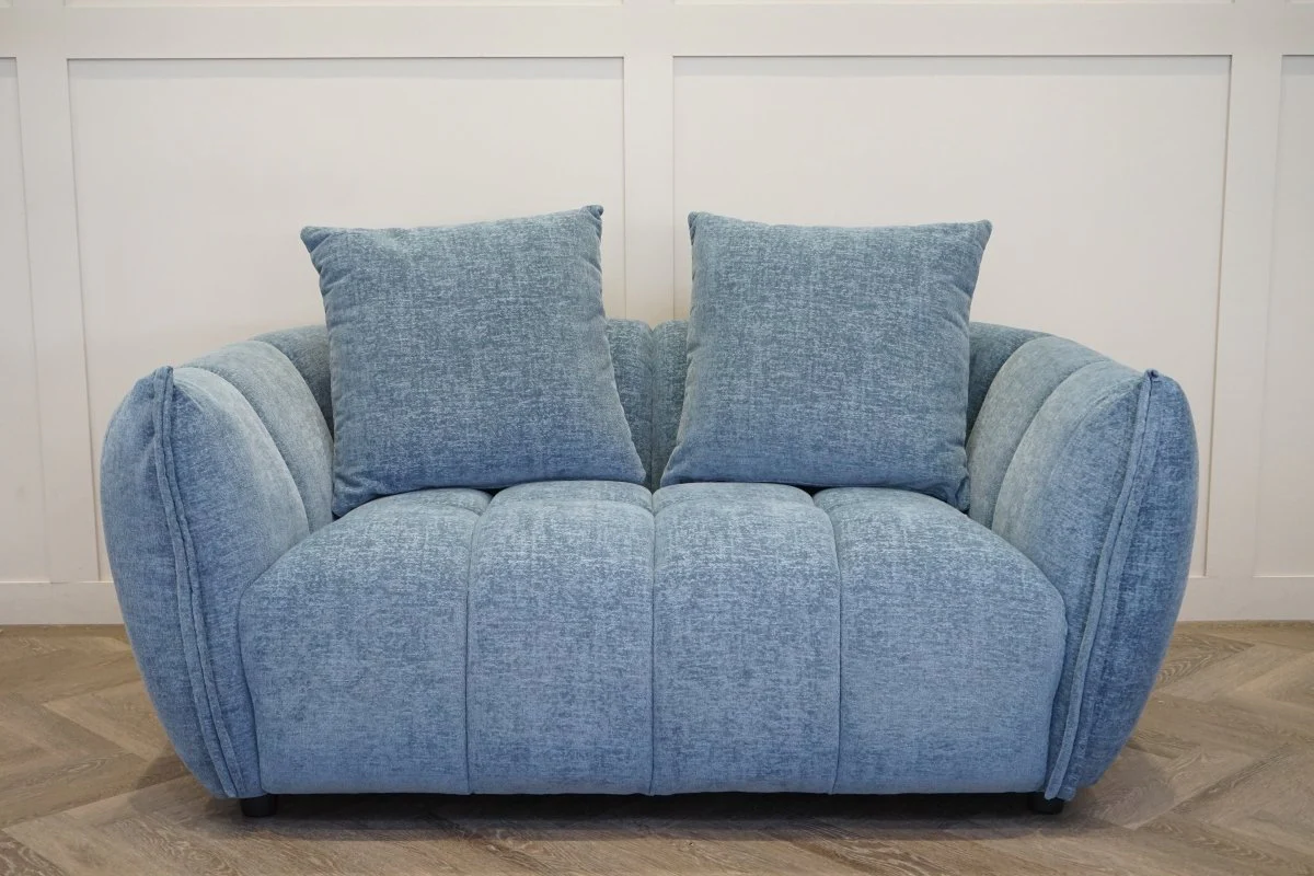Lunar Medium 2 Seater Sofa, Ocean Blue Chenille - Image 8