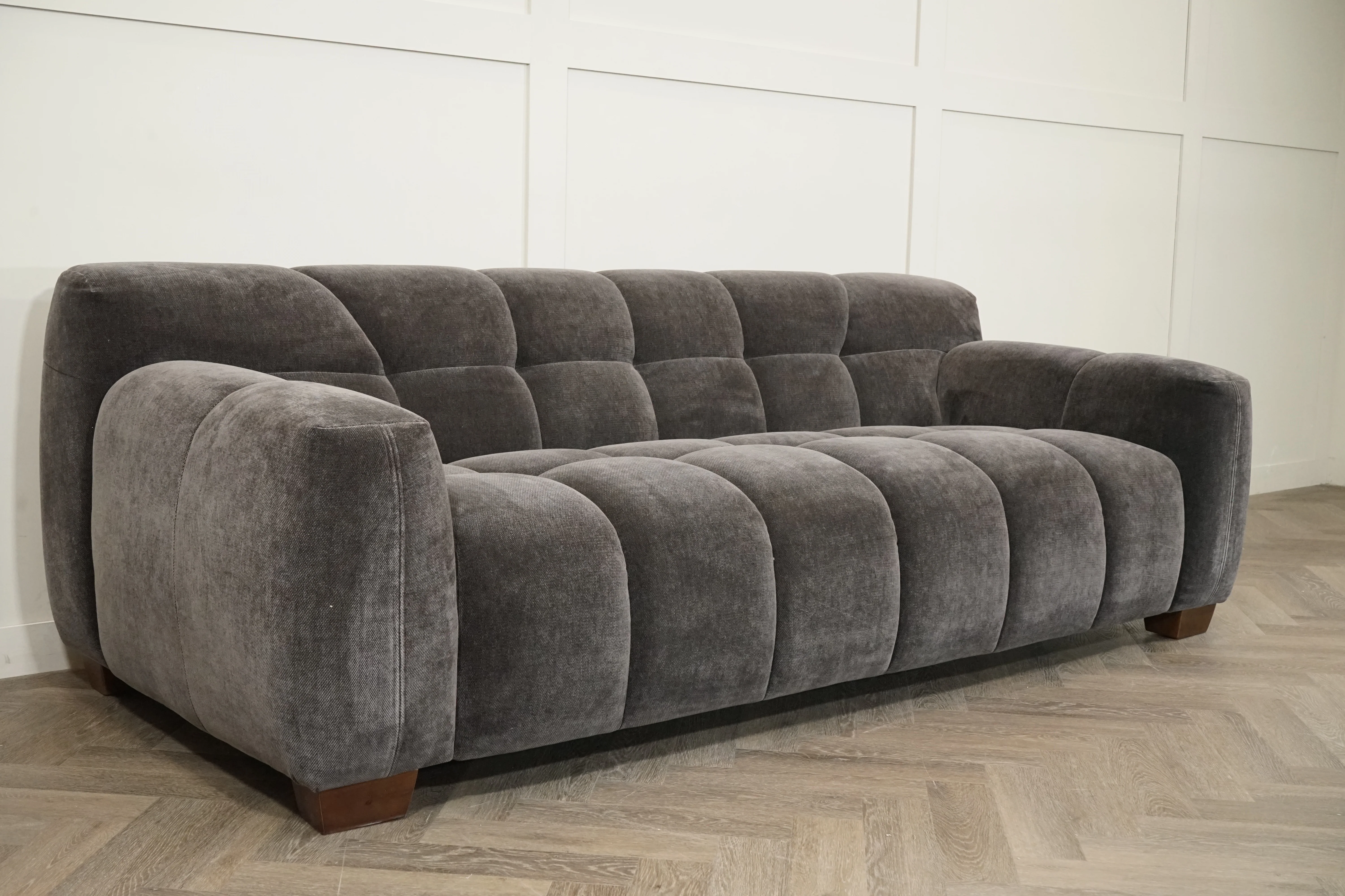 Monroe Large 3 Seater Fabric Sofa, Mocha - Image 6
