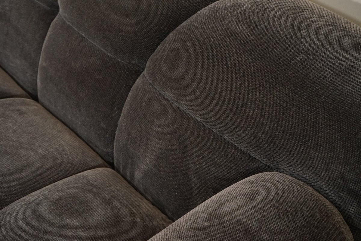 Monroe Large 3 Seater Fabric Sofa, Mocha - Image 9
