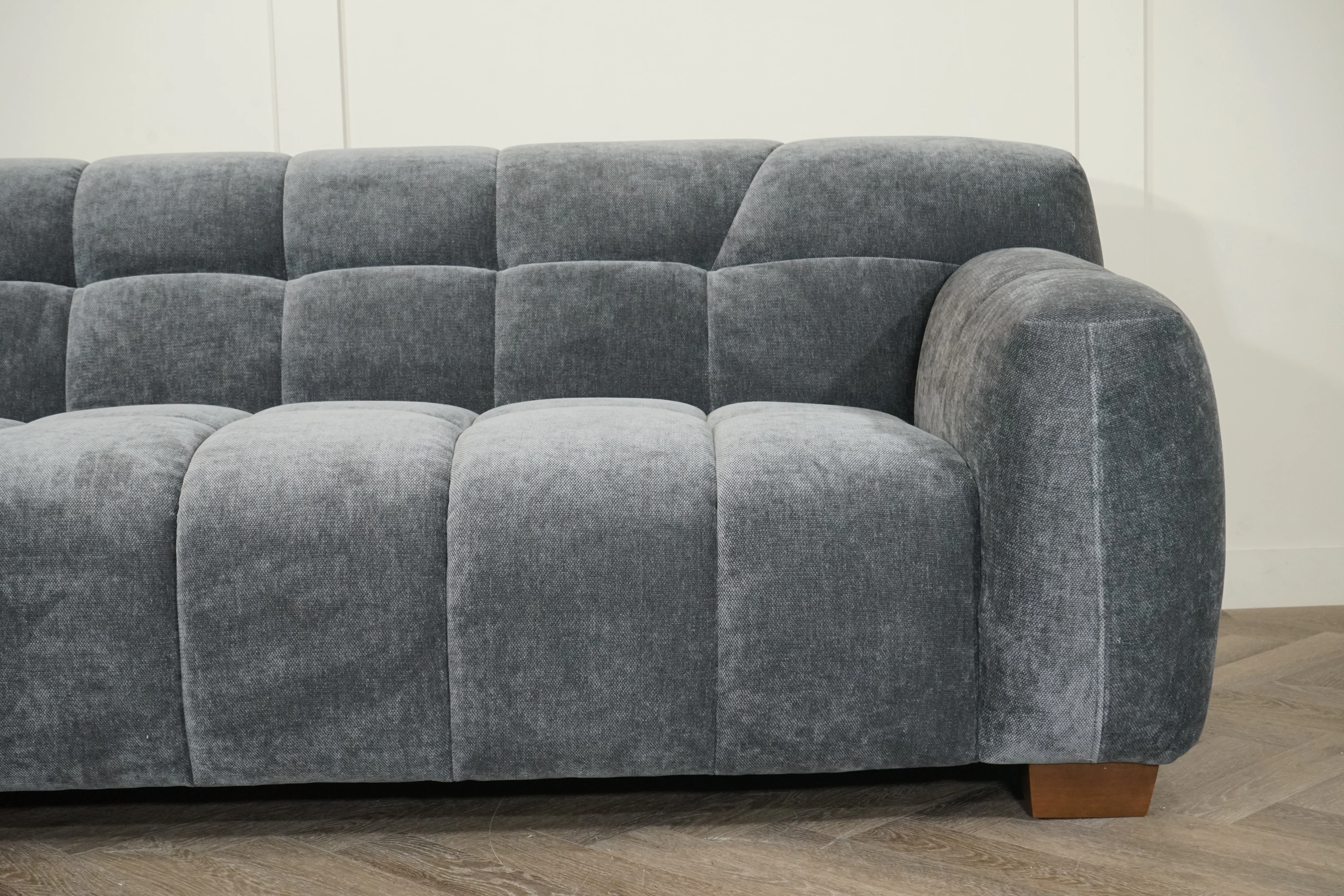 Monroe Large 3 Seater Fabric Sofa, Shadow Grey - Image 10