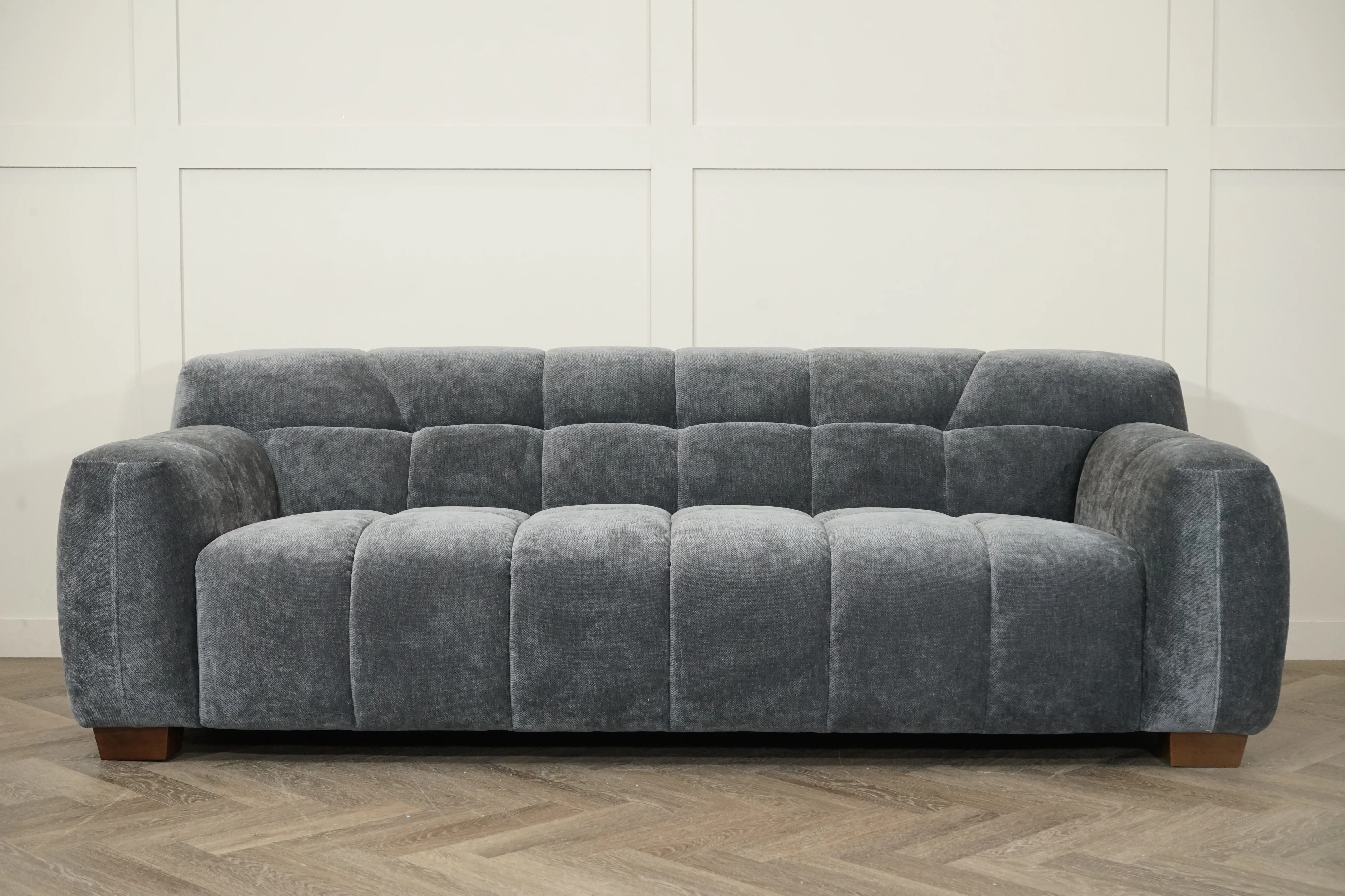 Monroe Large 3 Seater Fabric Sofa, Shadow Grey - Image 11