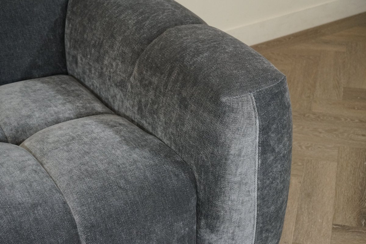 Monroe Large 3 Seater Fabric Sofa, Shadow Grey - Image 5