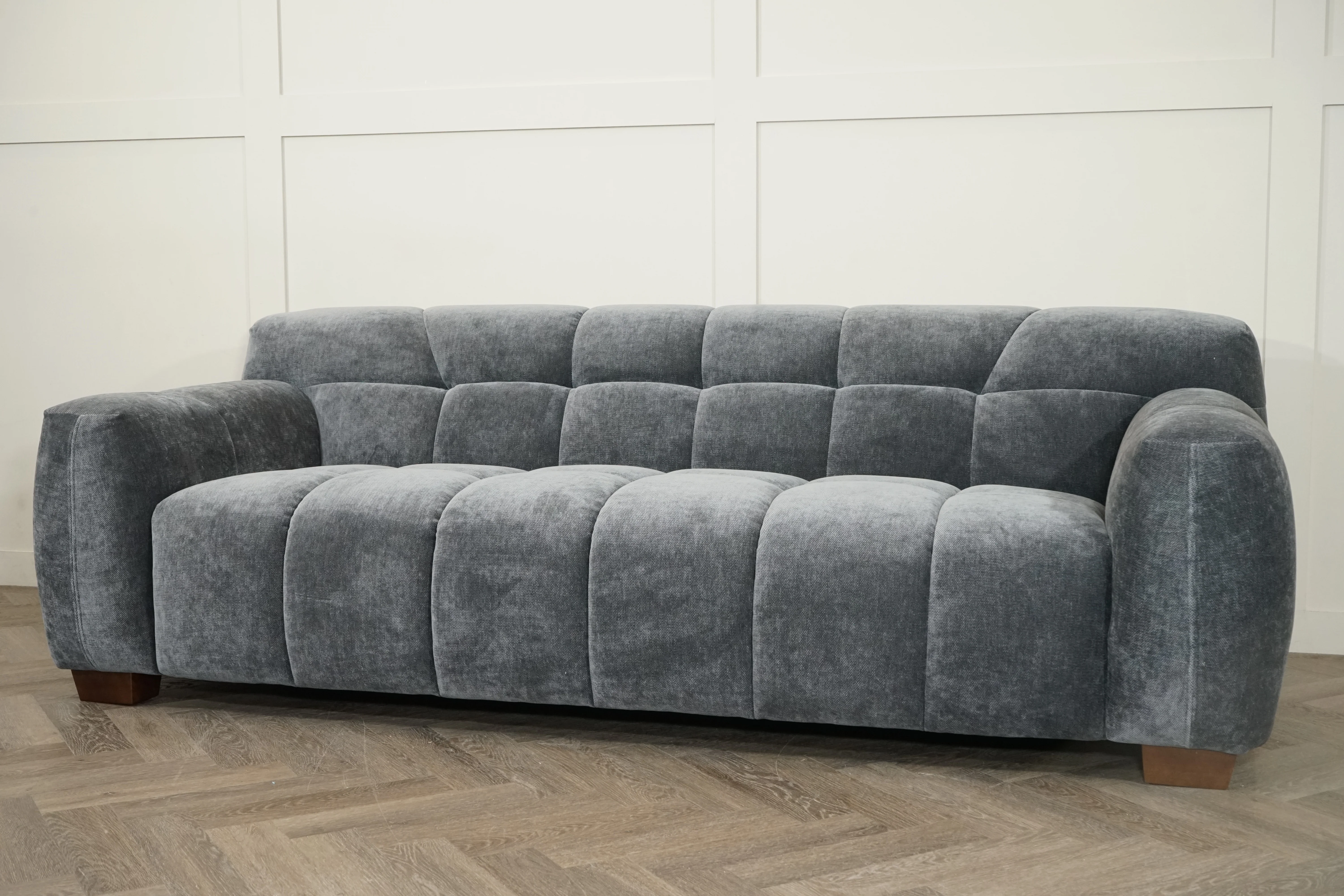 Monroe Large 3 Seater Fabric Sofa, Shadow Grey - Image 6