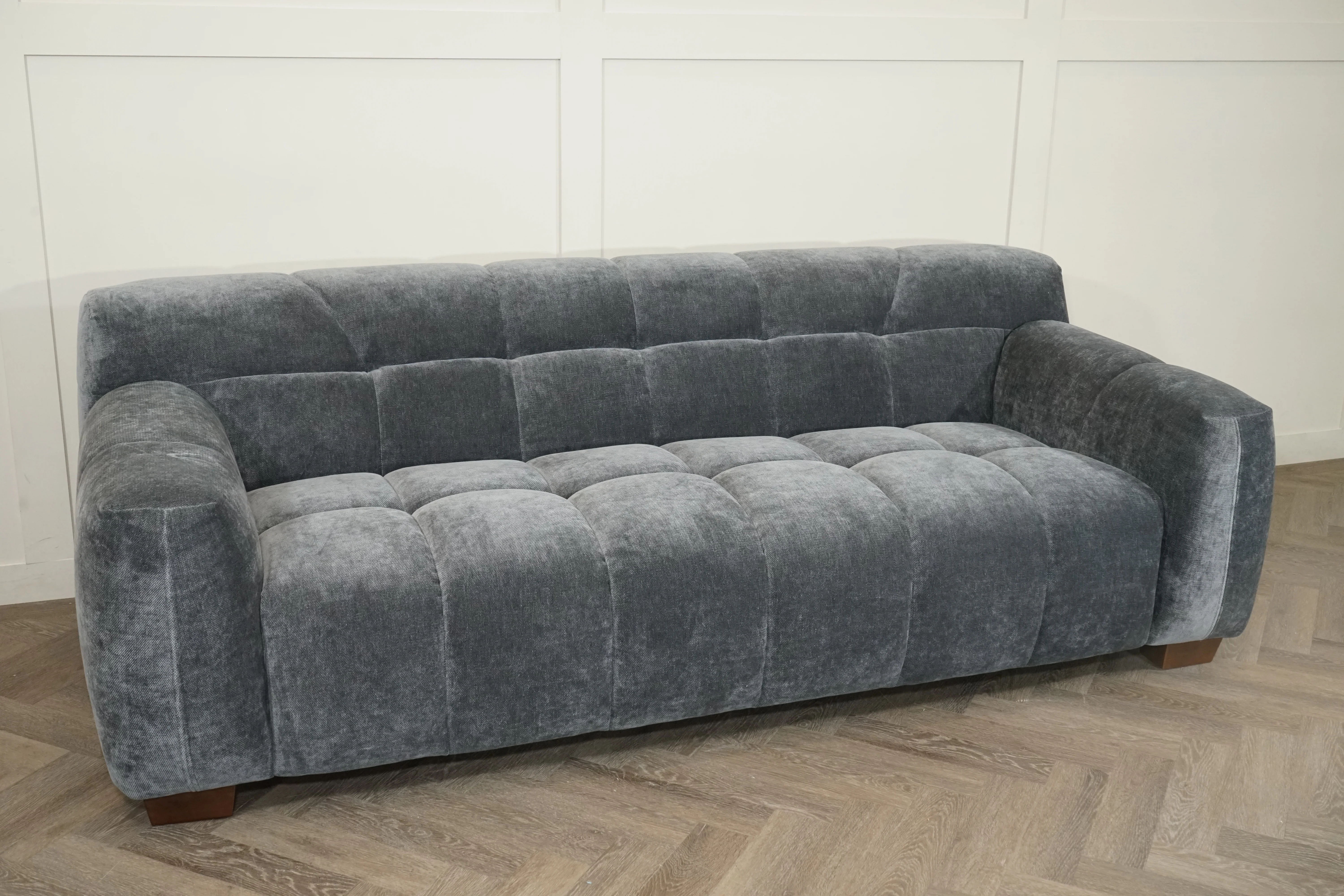 Monroe Large 3 Seater Fabric Sofa, Shadow Grey - Image 8