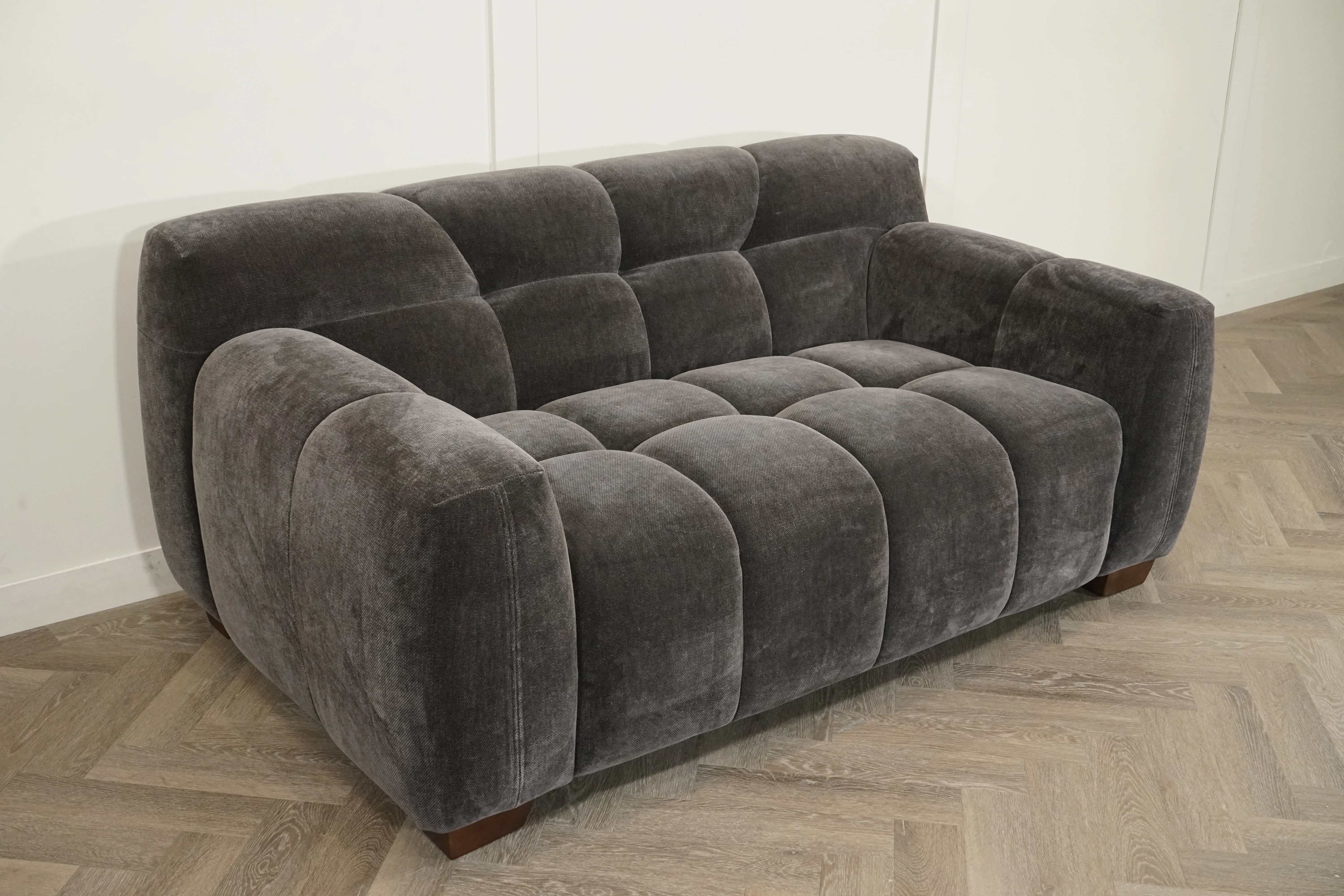 Monroe Small 2 Seater Fabric Sofa, Mocha - Image 6