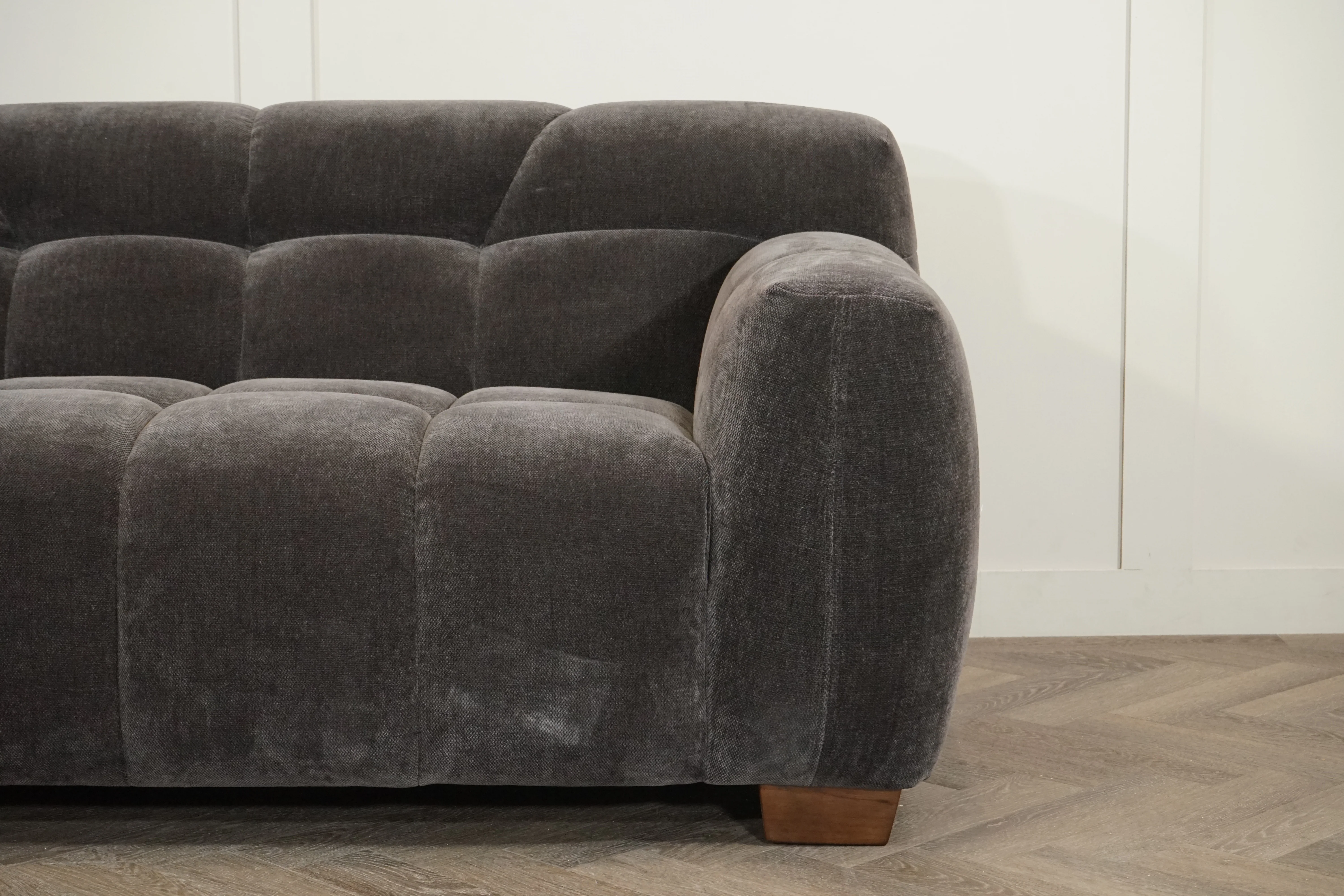 Monroe Small 2 Seater Fabric Sofa, Mocha - Image 7