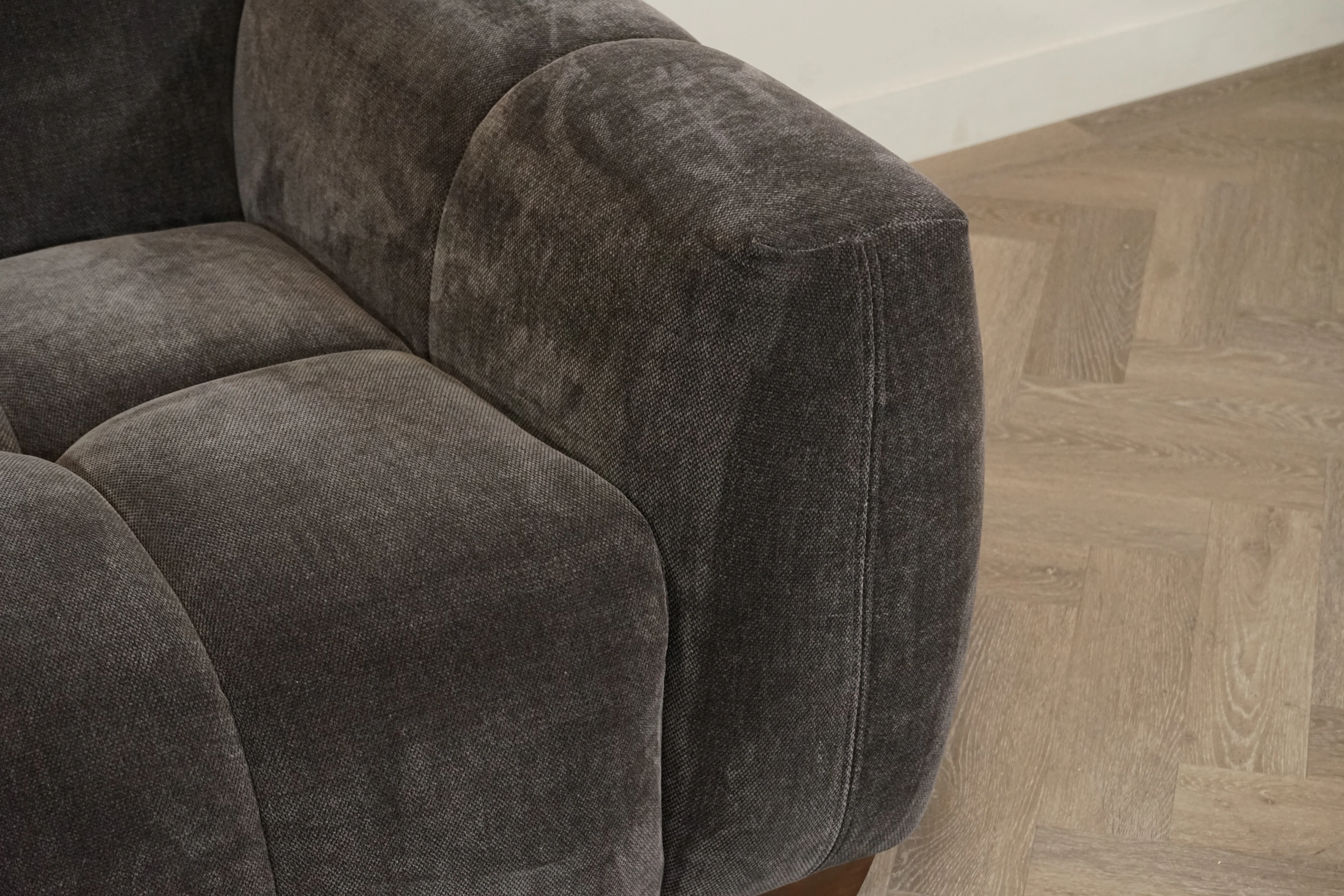 Monroe Small 2 Seater Fabric Sofa, Mocha - Image 8