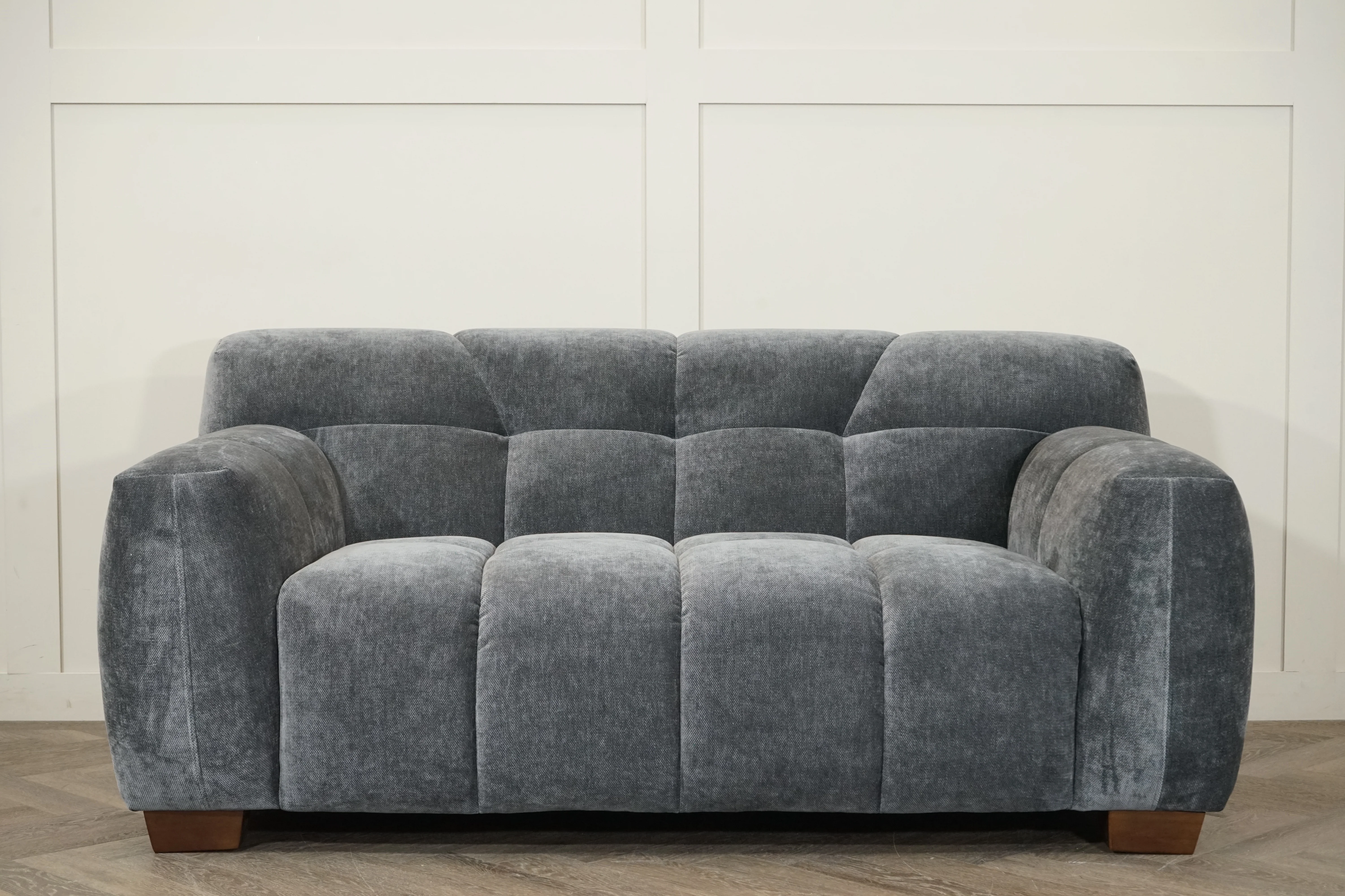 Monroe Small 2 Seater Fabric Sofa, Shadow Grey - Image 6