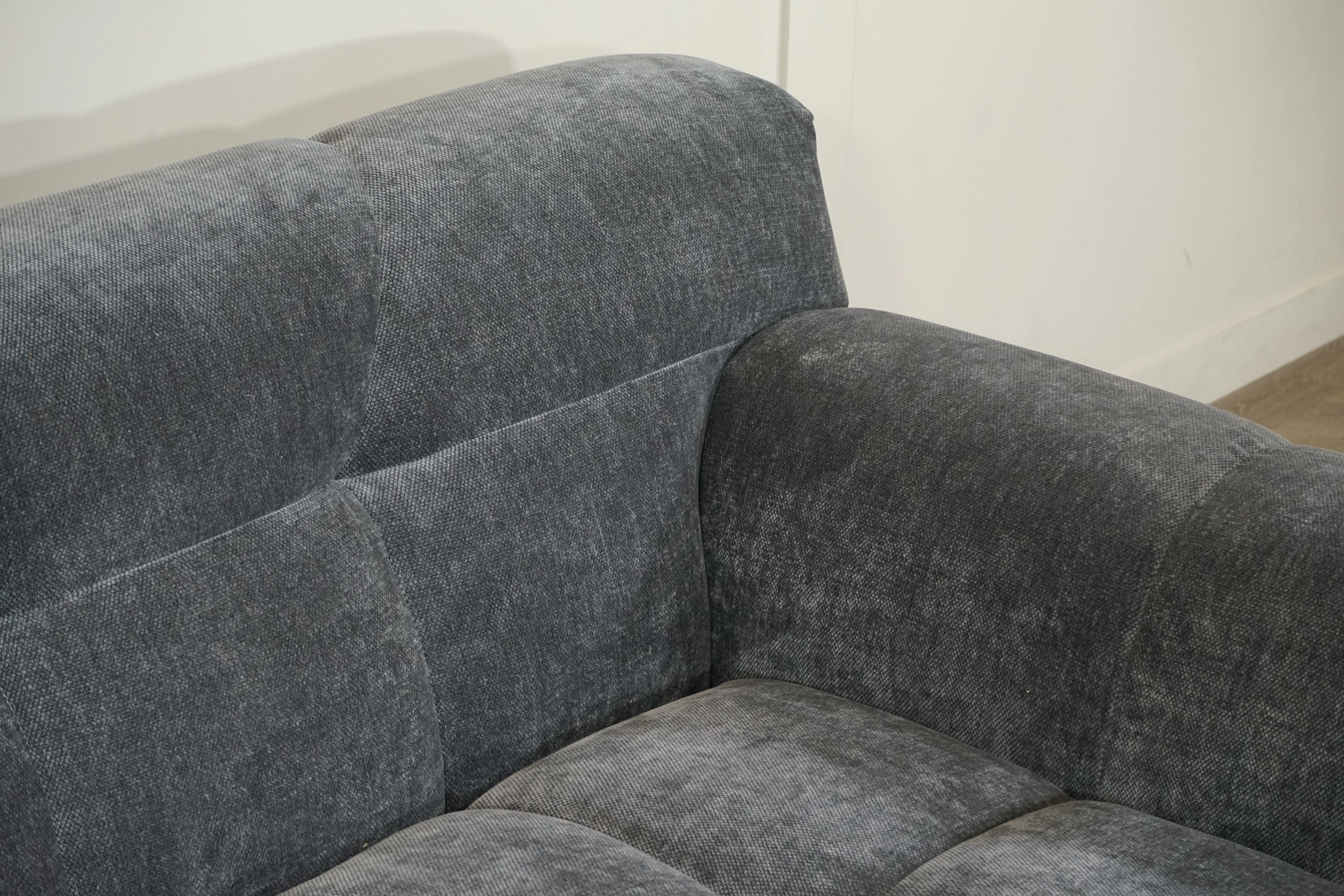 Monroe Small 2 Seater Fabric Sofa, Shadow Grey - Image 7
