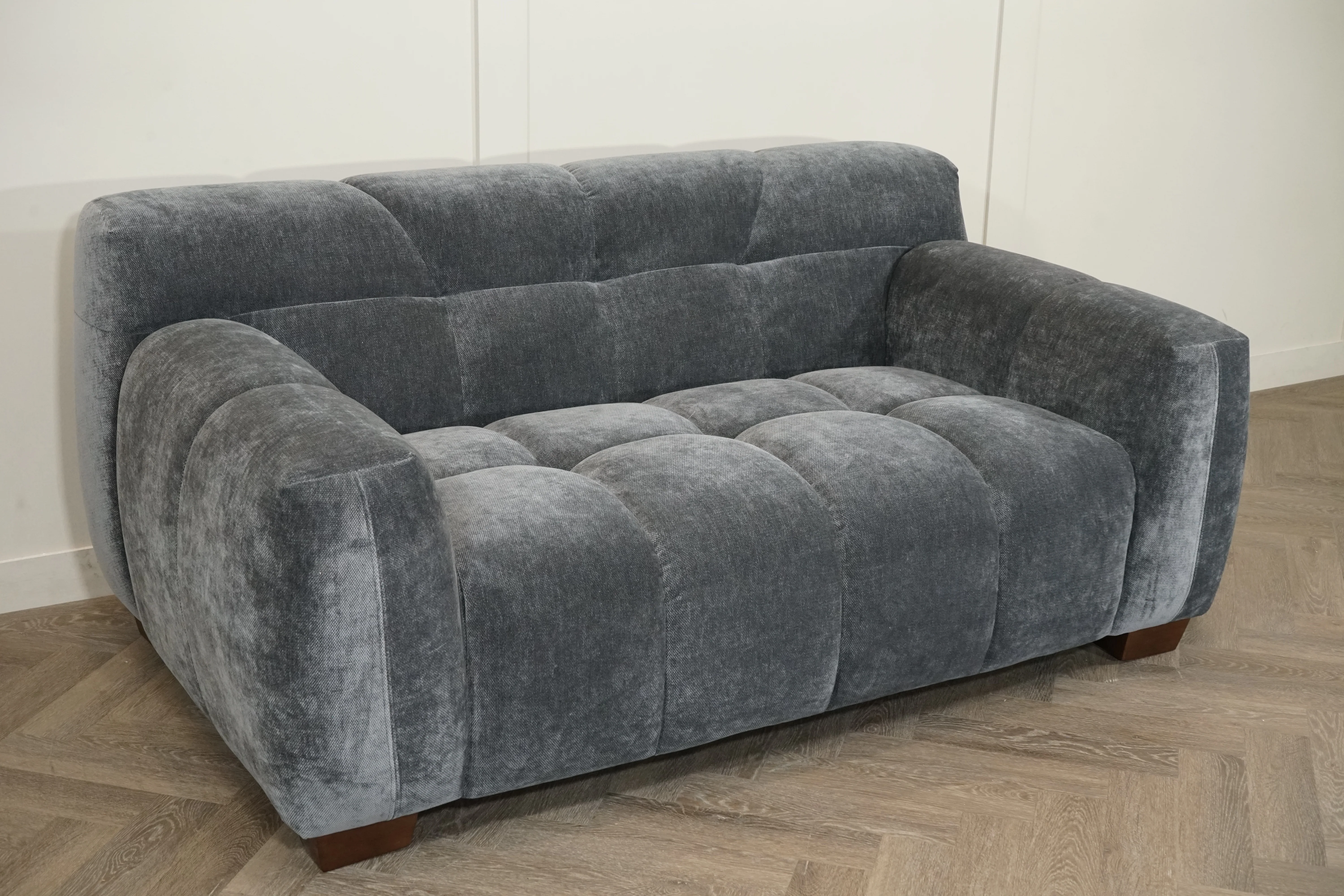 Monroe Small 2 Seater Fabric Sofa, Shadow Grey - Image 9