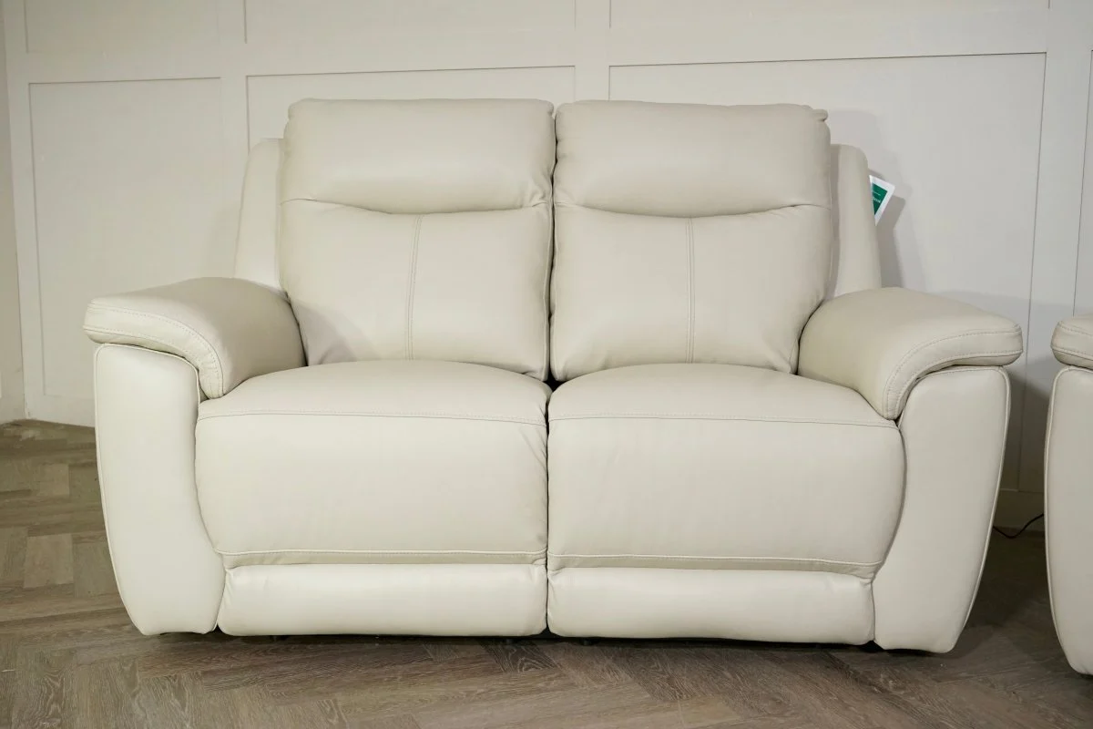 Navona Leather 3 & 2 Seater Power Recliner Sofa, Florida Putty - Image 11