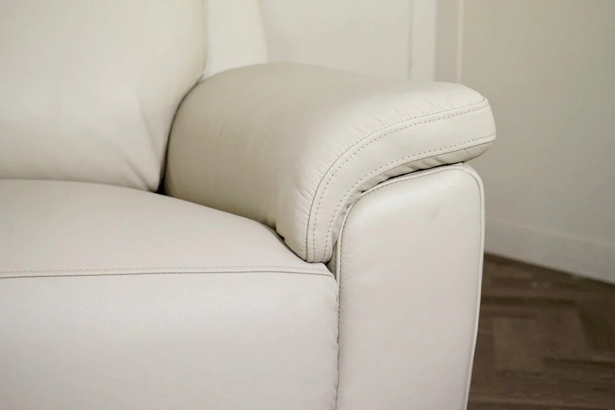 Navona Leather 3 & 2 Seater Power Recliner Sofa, Florida Putty - Image 5