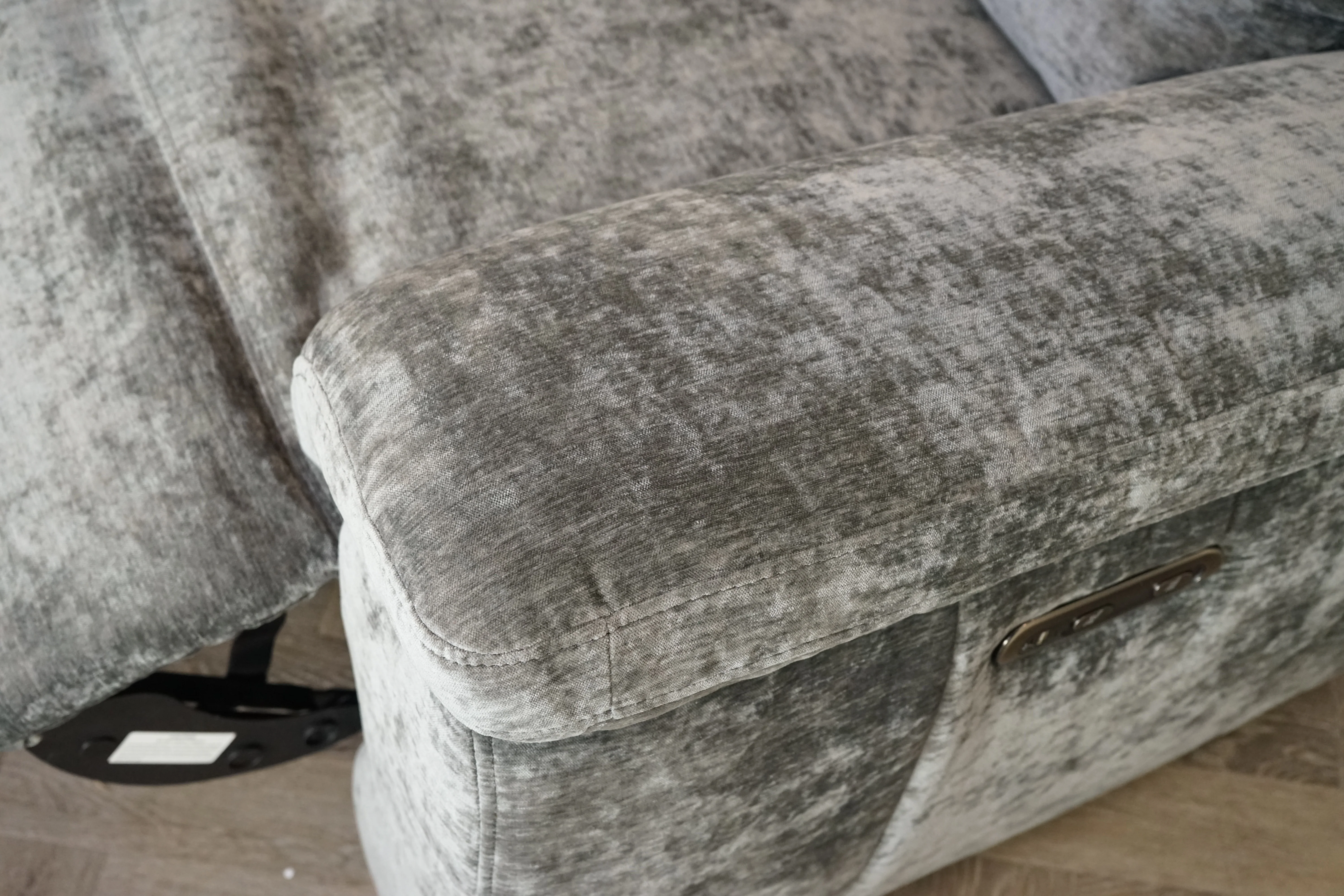 Navona Fabric 3 & 2 Seater Power Recliner Sofa, Shimmer Charcoal - Image 7