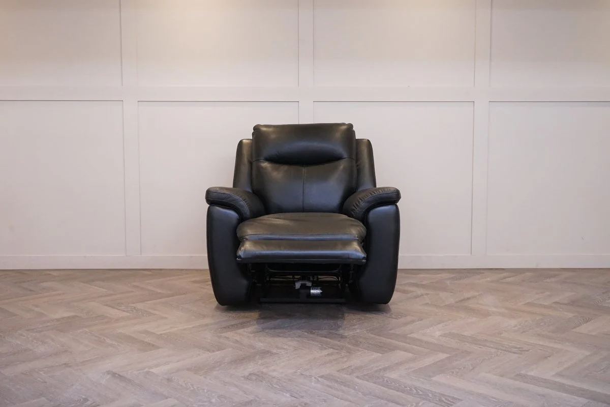 Navona Power Recliner Leather Armchair, Florida Black - Image 8