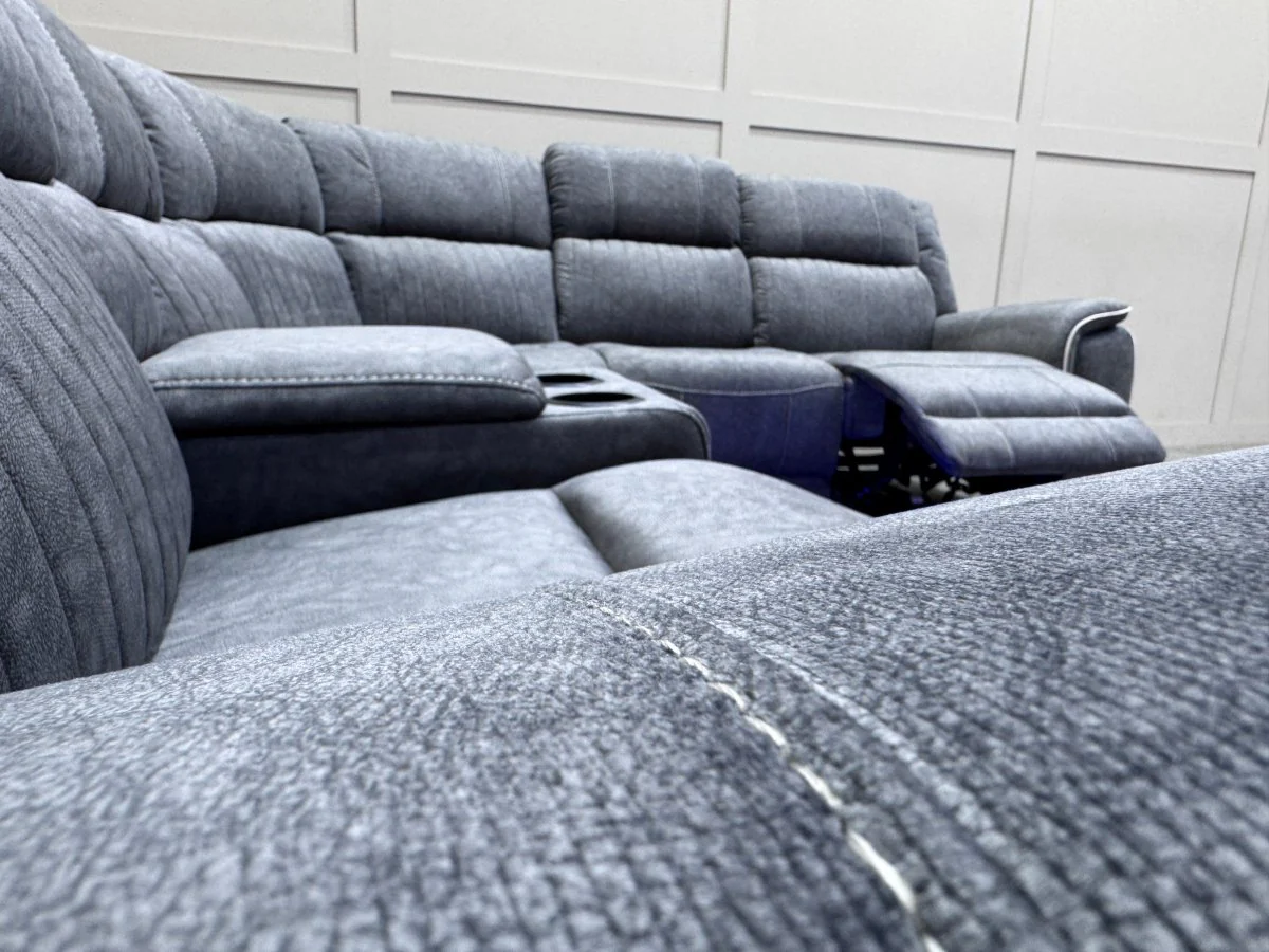 Neon Express Power Reclining Corner Sofa, Silver - Image 11