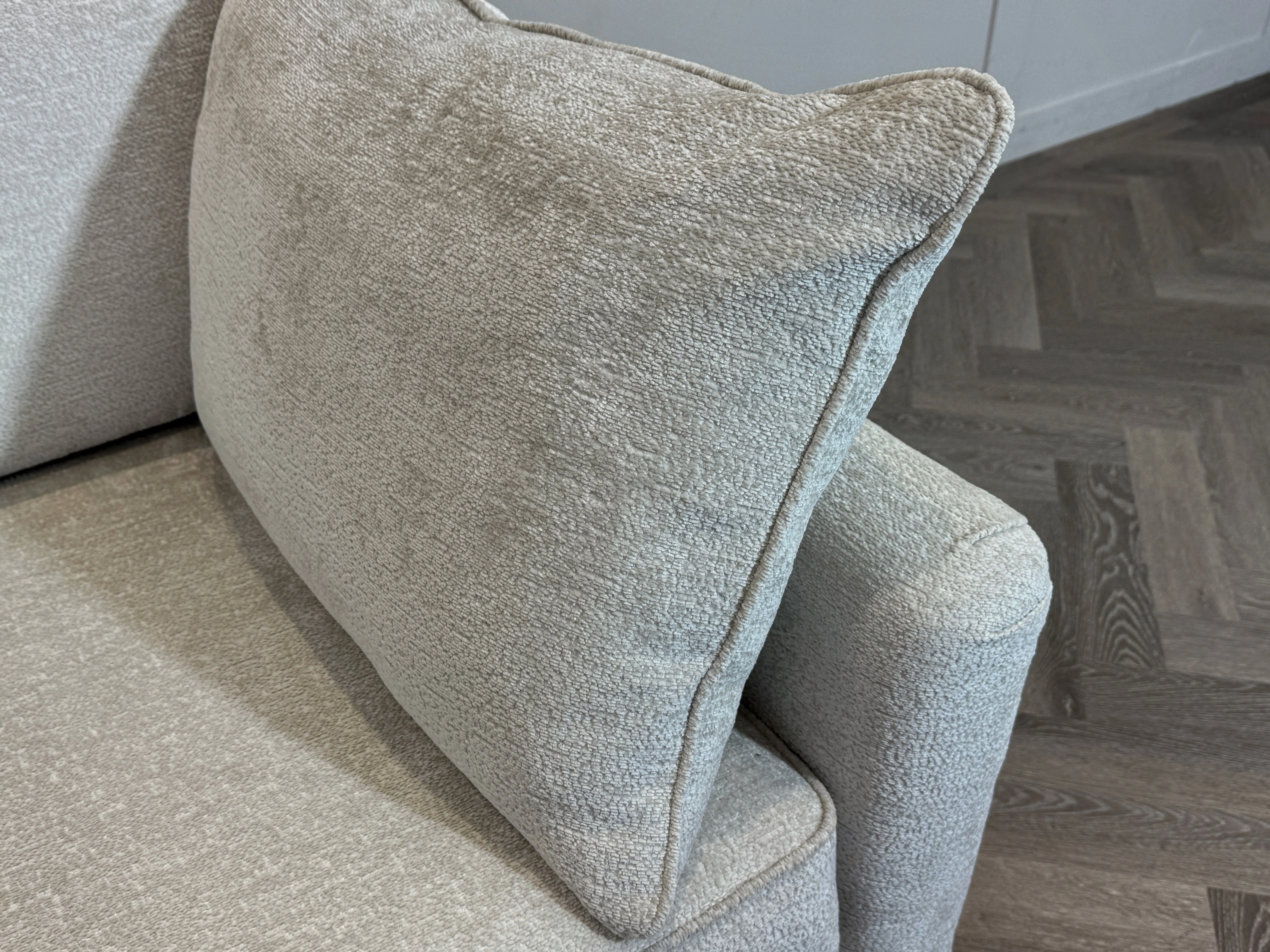 Olivia Fabric 2 Seater Sofa, Luxe Grande Natural - Image 4