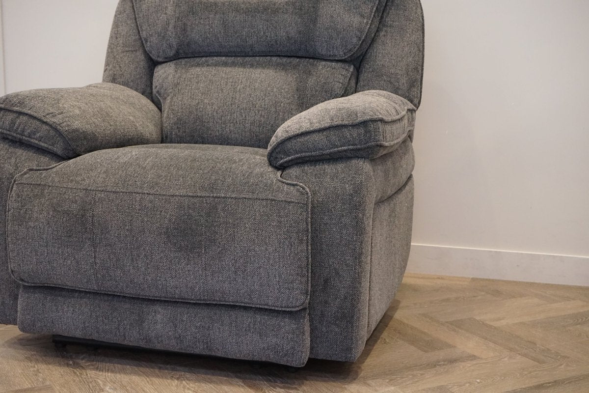 Orlando Fabric Recliner Armchair, Chunky Chenille Charcoal - Image 12