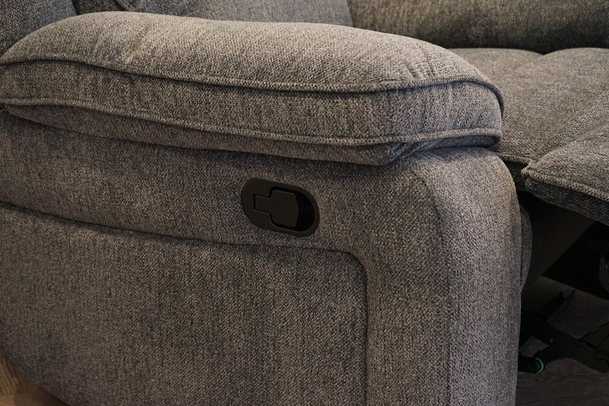 Orlando Fabric Recliner Armchair, Chunky Chenille Charcoal - Image 7