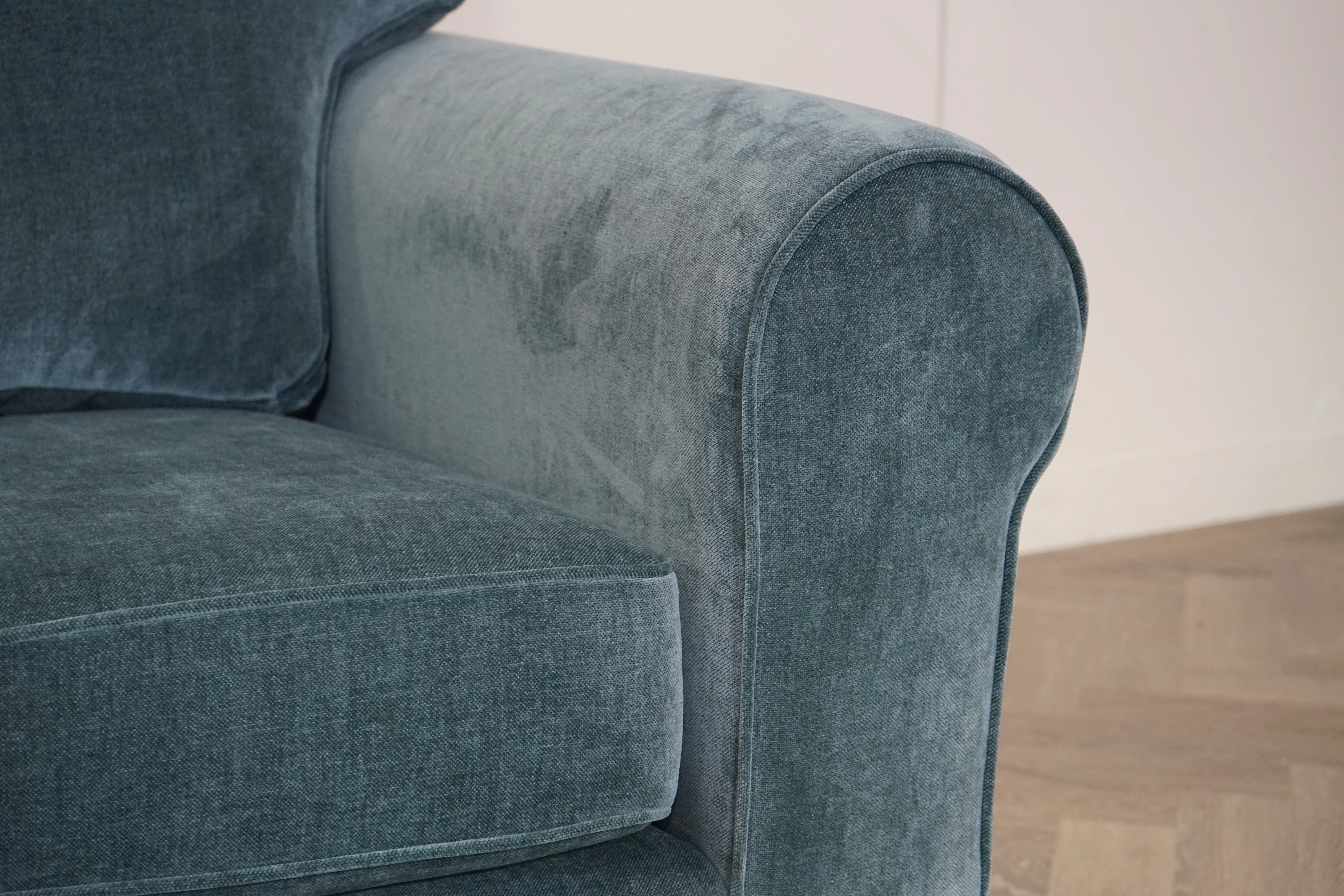Padstow II Medium 2 Seater Sofa & Armchair, Easy Clean Chenille Teal - Image 5