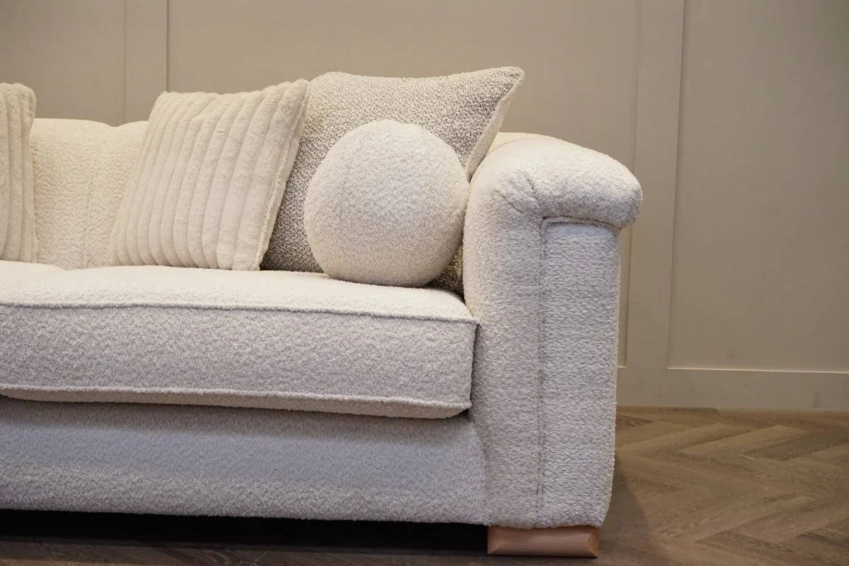 Regency Large 3 Seater Sofa, Soft Bouclé Natural - Image 13