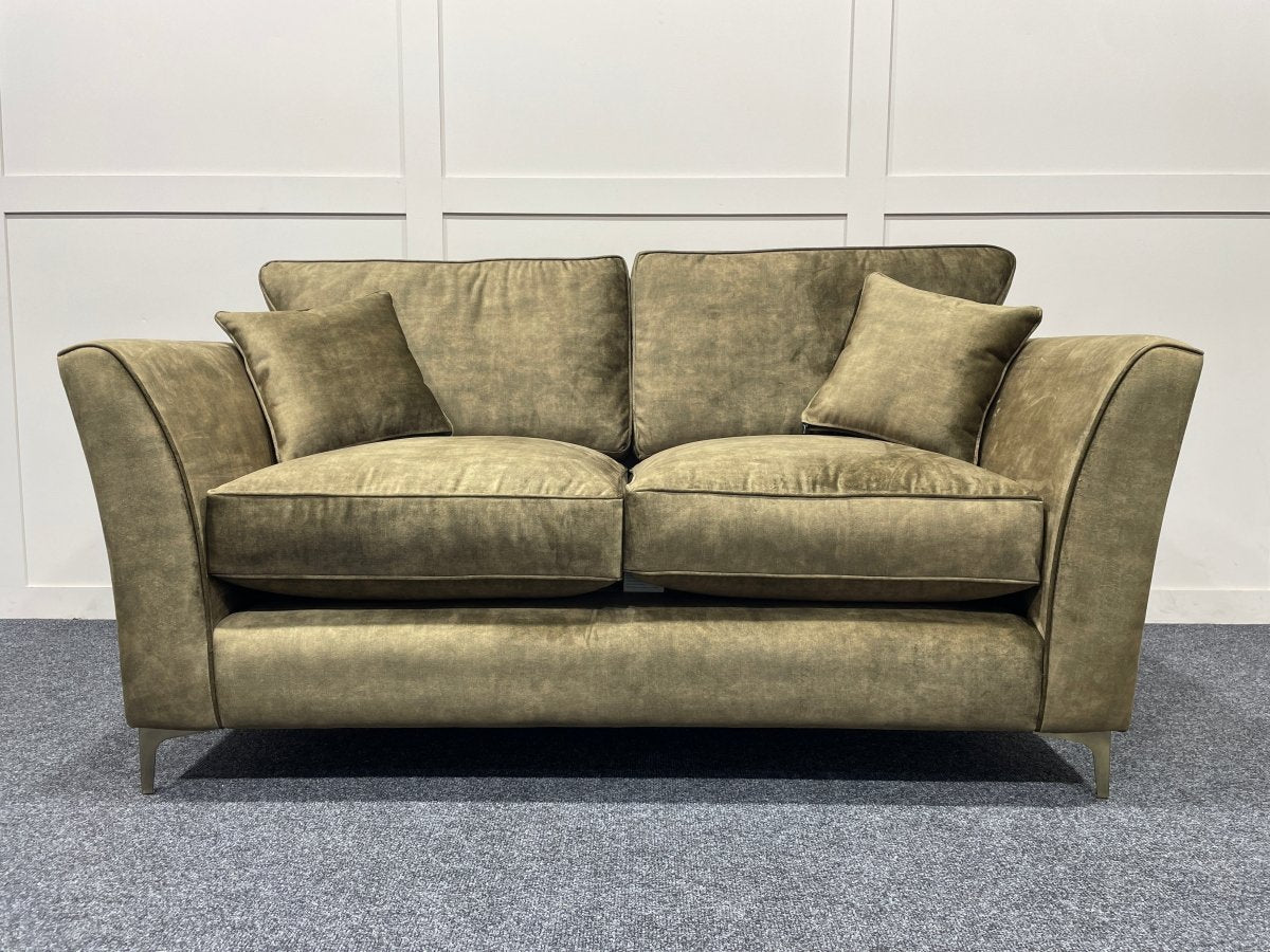 Sasha 2 Seater Classic Back Sofa, Antique Brass - Image 5