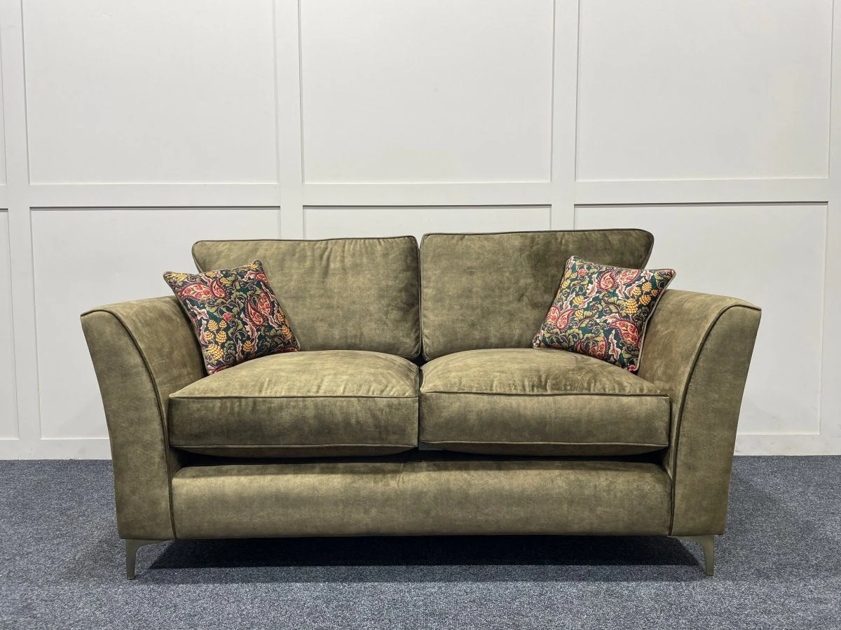 Sasha 2 Seater Classic Back Sofa, Antique Brass - Image 8
