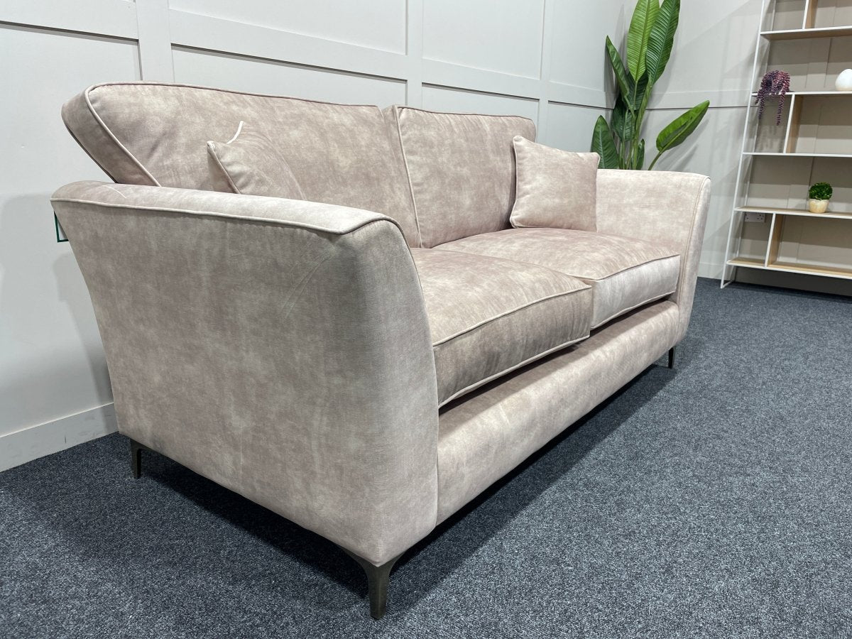 Sasha 3 Seater Classic Back Sofa, Dark Wood - Image 7