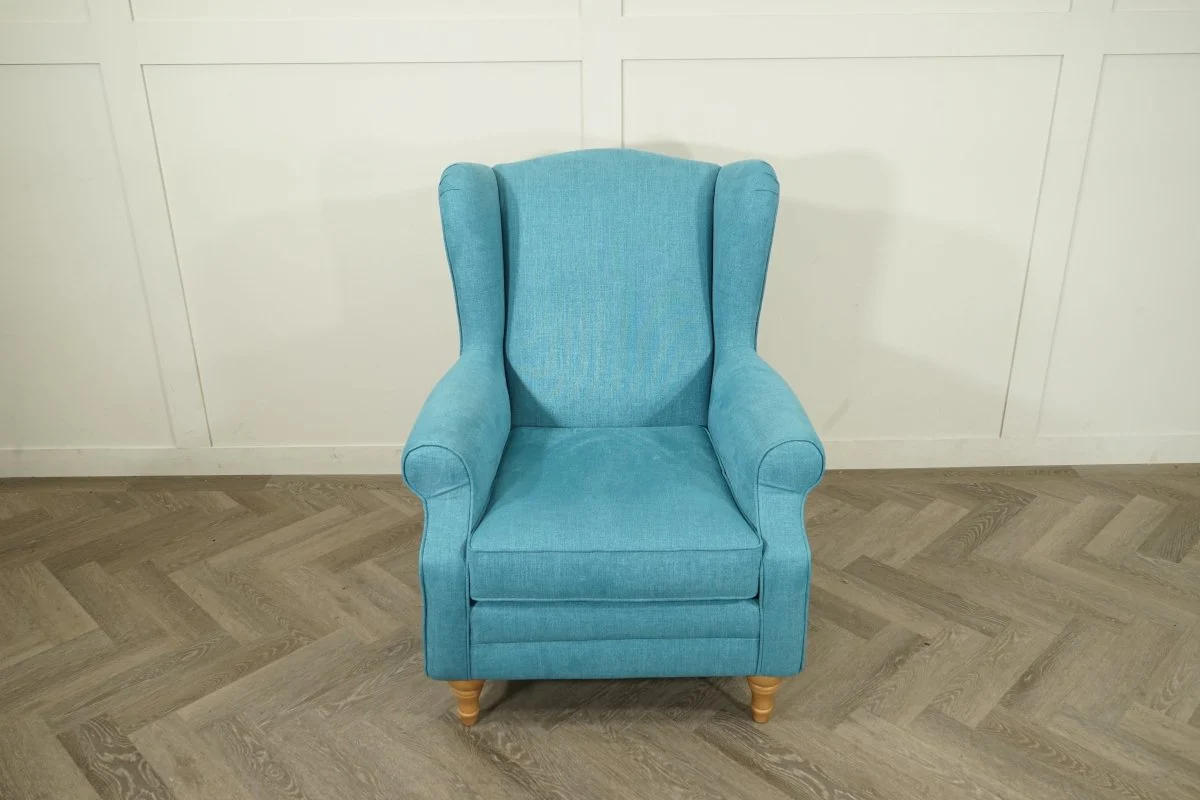 Skye Armchair, Soft Weave Teal - Image 3