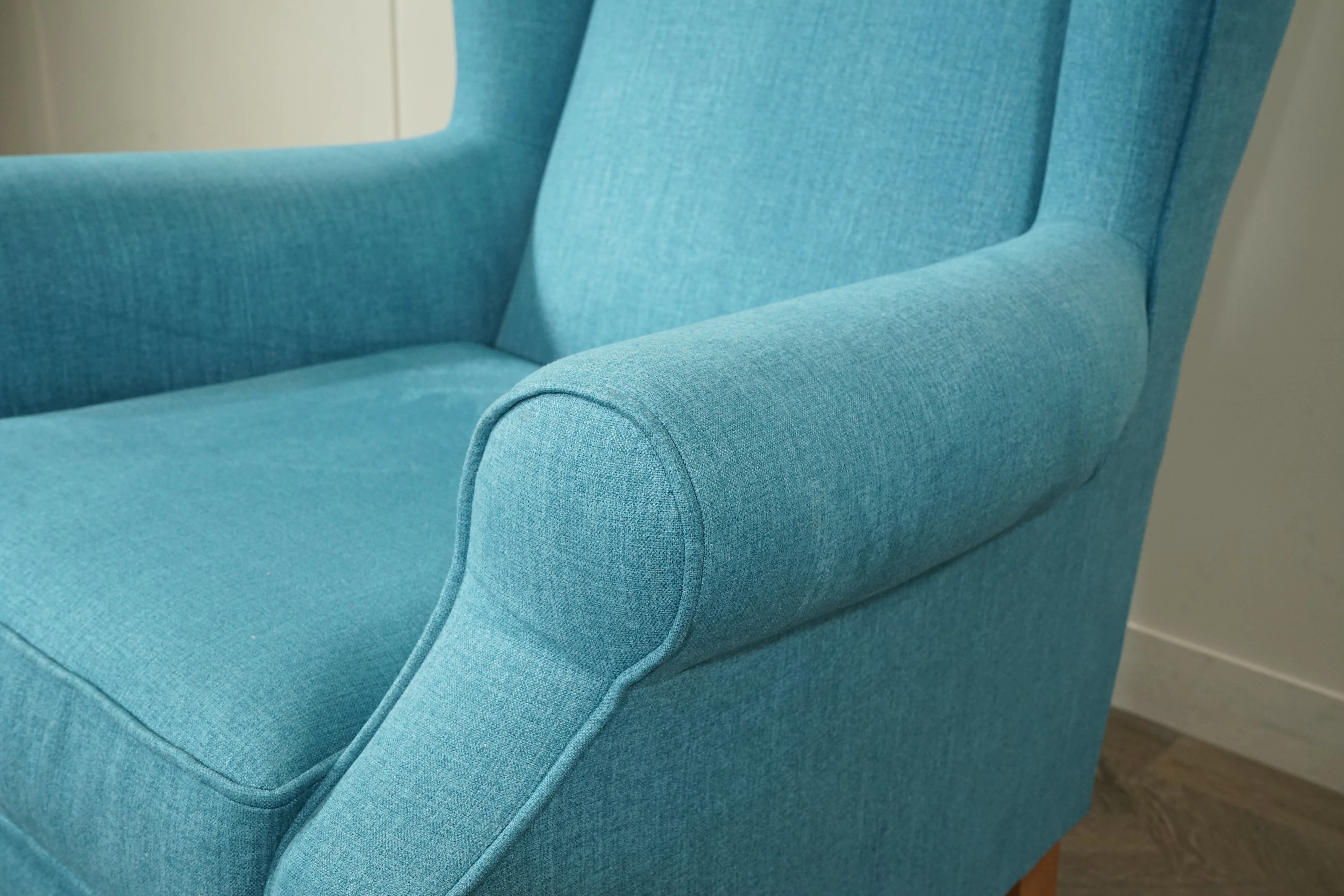 Skye Armchair, Soft Weave Teal - Image 5
