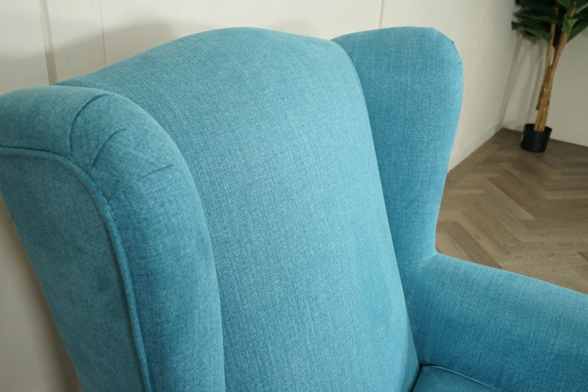 Skye Armchair, Soft Weave Teal - Image 6