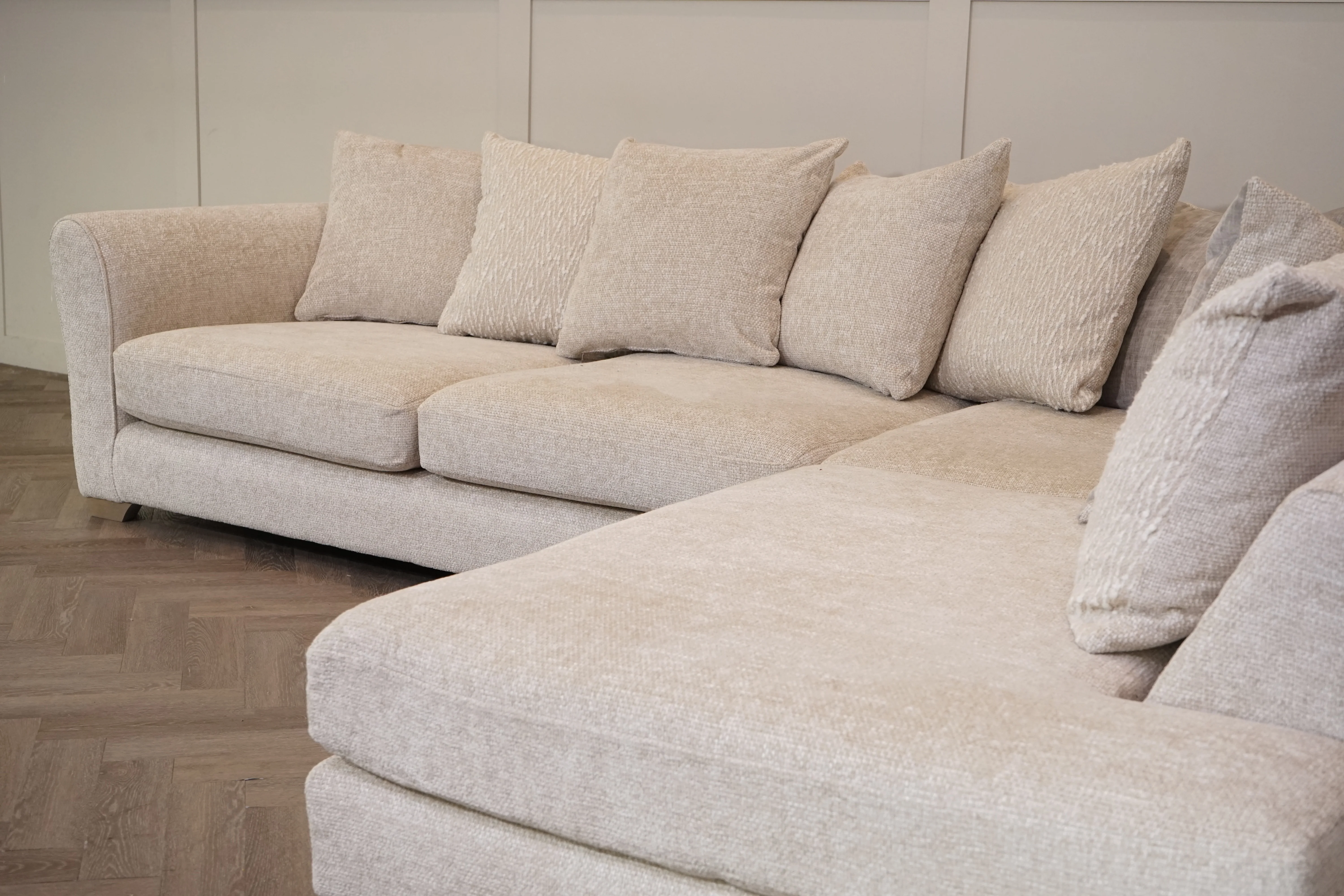 Sophia LHF Chaise Corner Sofa, Natural Weave - Image 10