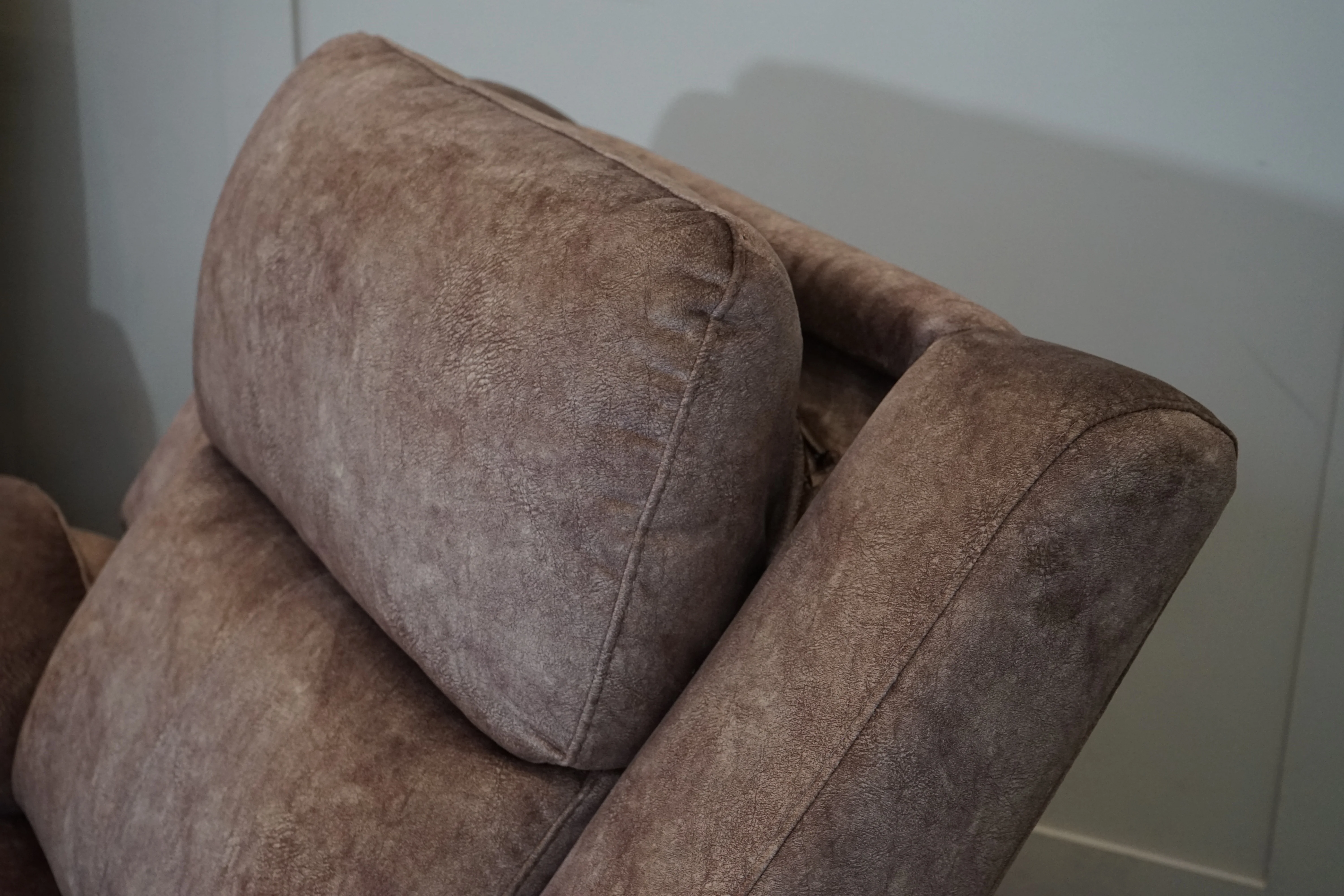 Utah 3 Seater Static Sofa & 2 x Armchairs, Classic Brown - Power Headrests / Lumbar - Image 6
