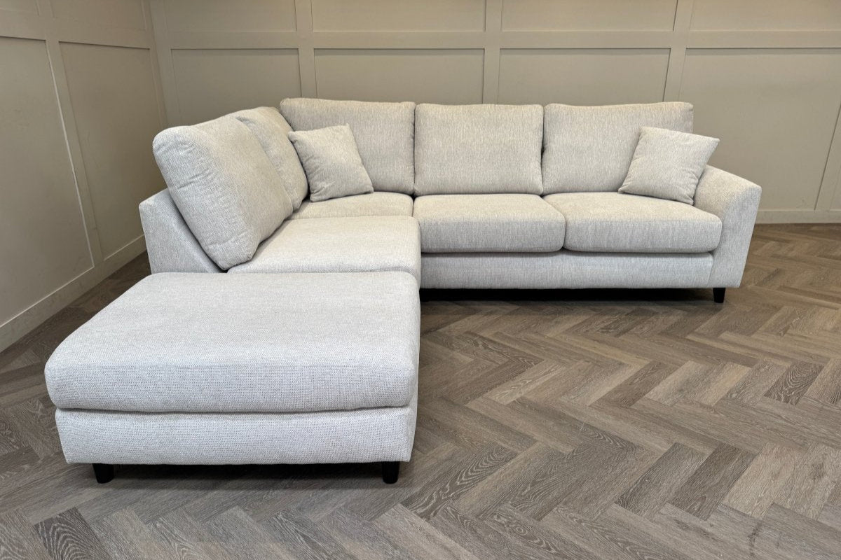 Witton Left Hand Corner Sofa, Stone Chenille - Image 12