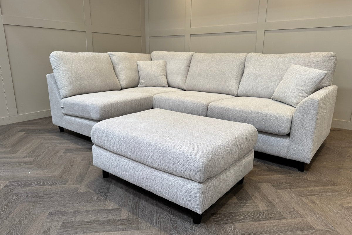 Witton Left Hand Corner Sofa, Stone Chenille - Image 6