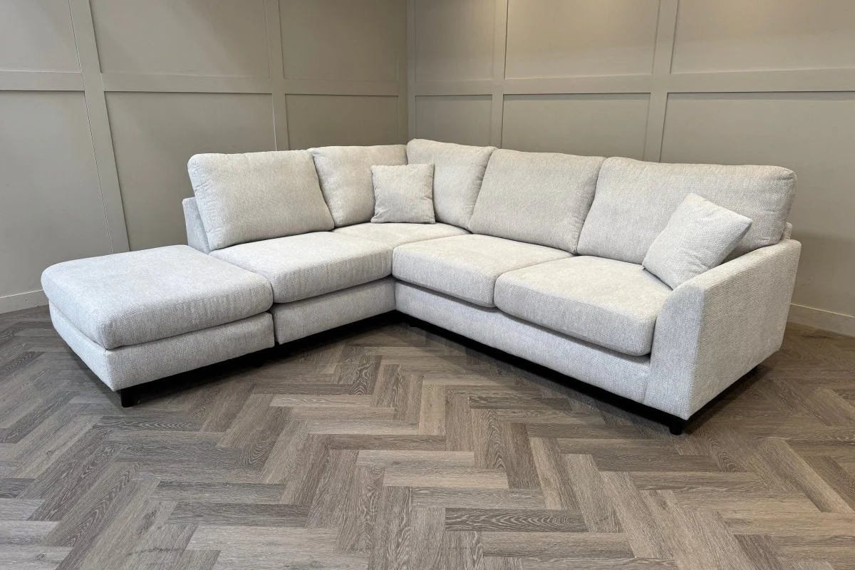 Witton Left Hand Corner Sofa, Stone Chenille - Image 9